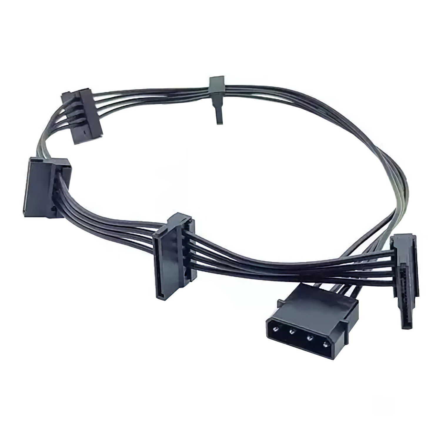 Bolwins P37C Festplatte Strom Kabel Adapter IDE Molex 4Pin zu 5x SATA PC 60cm Computer-Kabel, 4-Pin Molex Stecker, 5× SATA Strom-Buchse (60 cm), Strom-Splitter, erweitert SATA-Anschlüsse, für HDD/DVD/GPU/Lüfter
