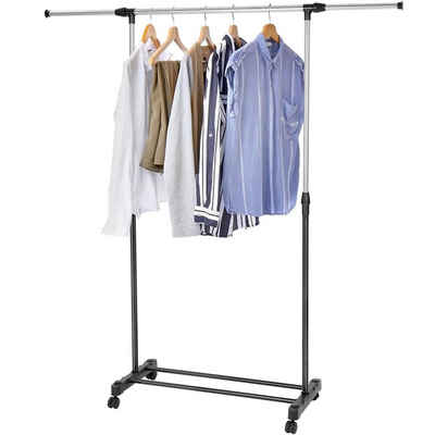 Bedee Kleiderständer Garderobenständer auf Rollen Kleiderstange ausziehbar Garderobenstange, (1 St), für Schlafzimmer und Balkon hängst kleidung