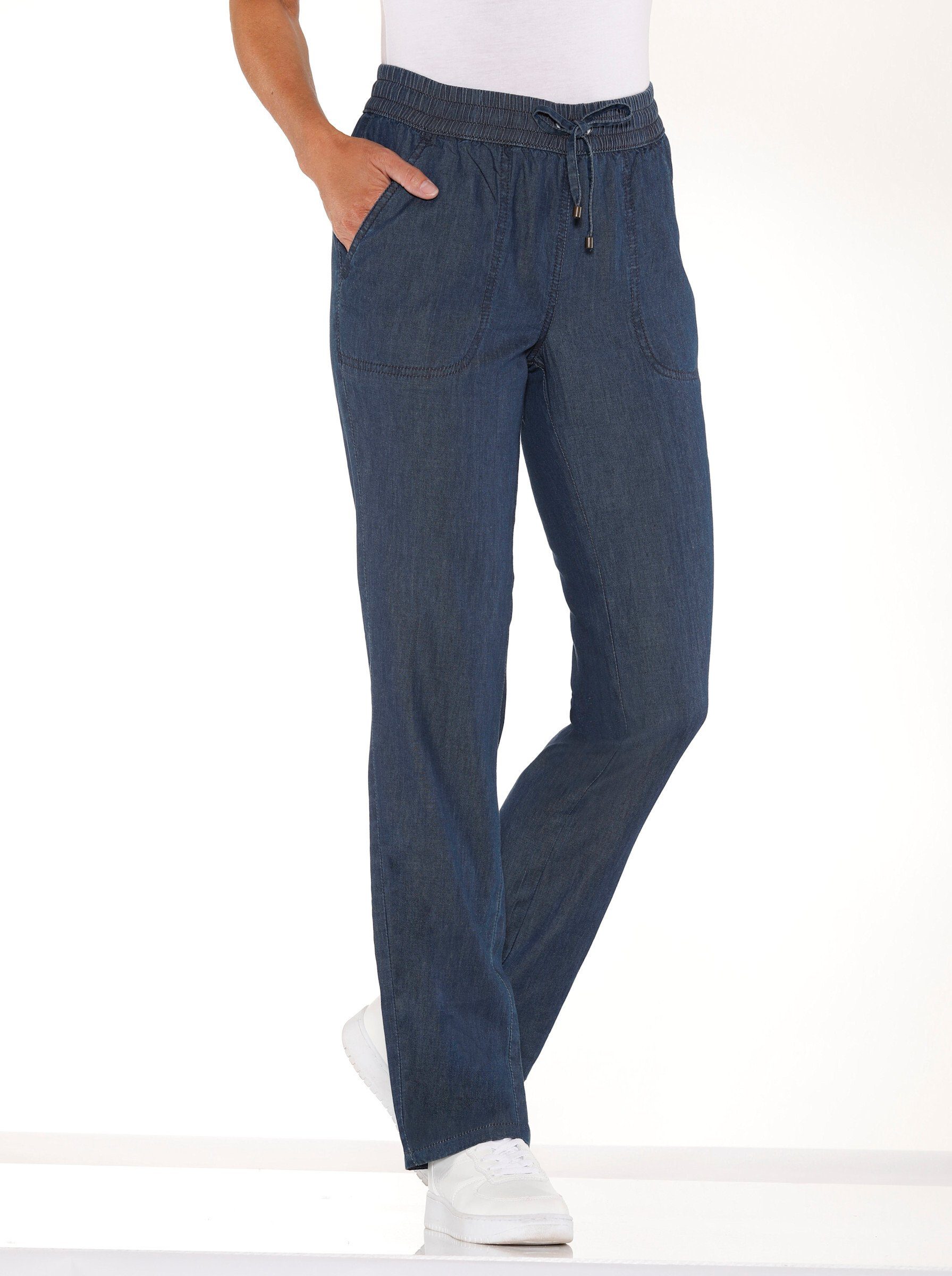 Sieh an! Bequeme blue-stone-washed Jeans