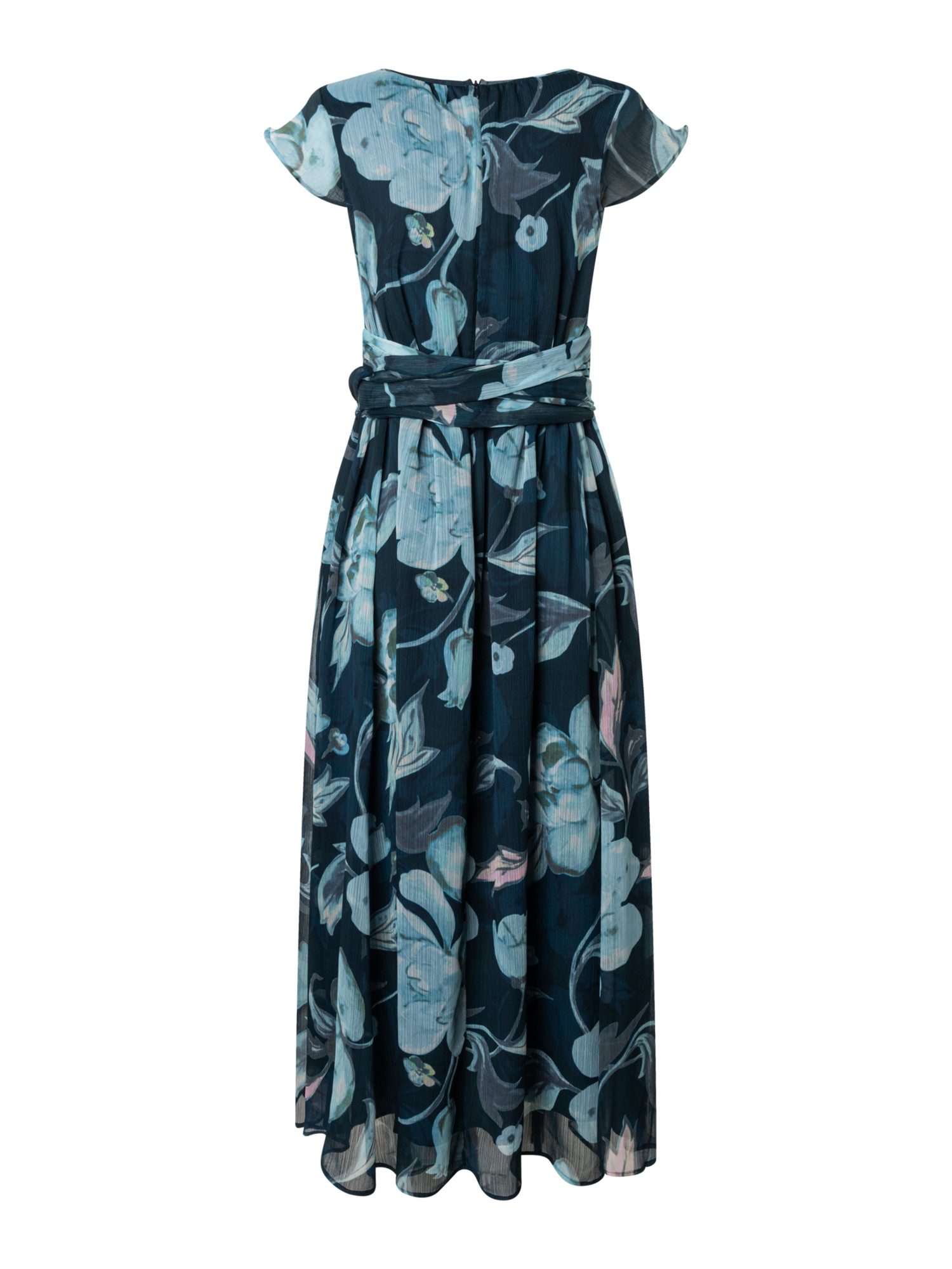 MORE&MORE Blusenkleid feminines, fließendes Maxikleid, Flowers