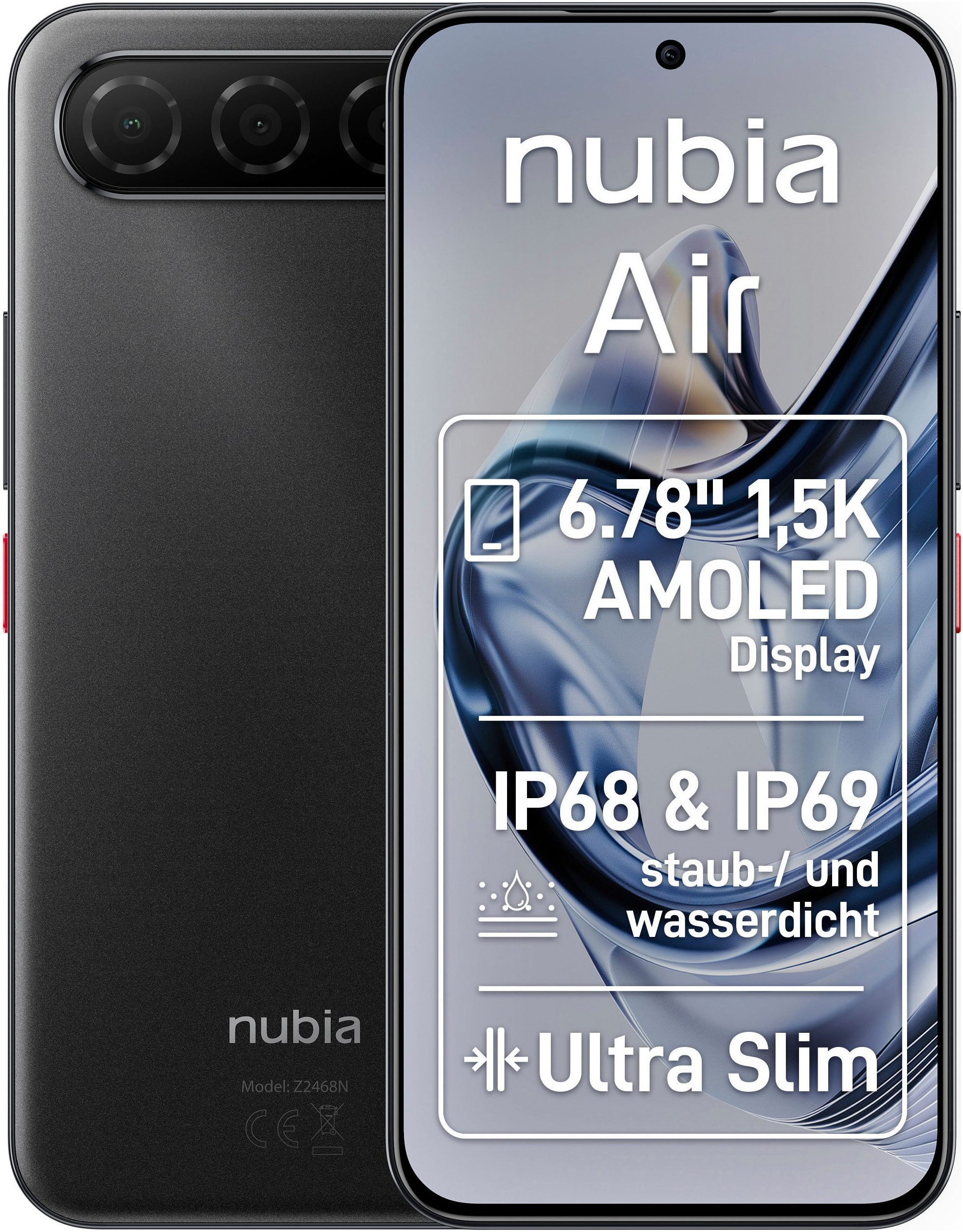 Nubia Air 256GB Smartphone (17,2 cm/6,78 Zoll, 256 GB Speicherplatz, 50 MP Kamera)