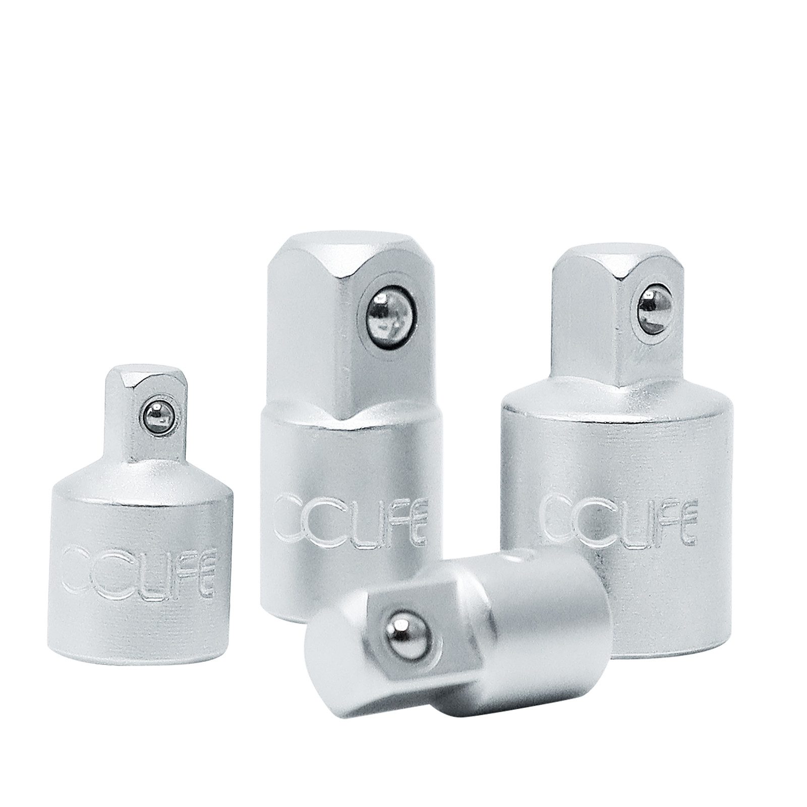 CCLIFE Bit- und Steckschlüsselset 4tlg Steckschlüssel Adapter Set Stecknuss Satz für Ratschen Knarren, 4-St.