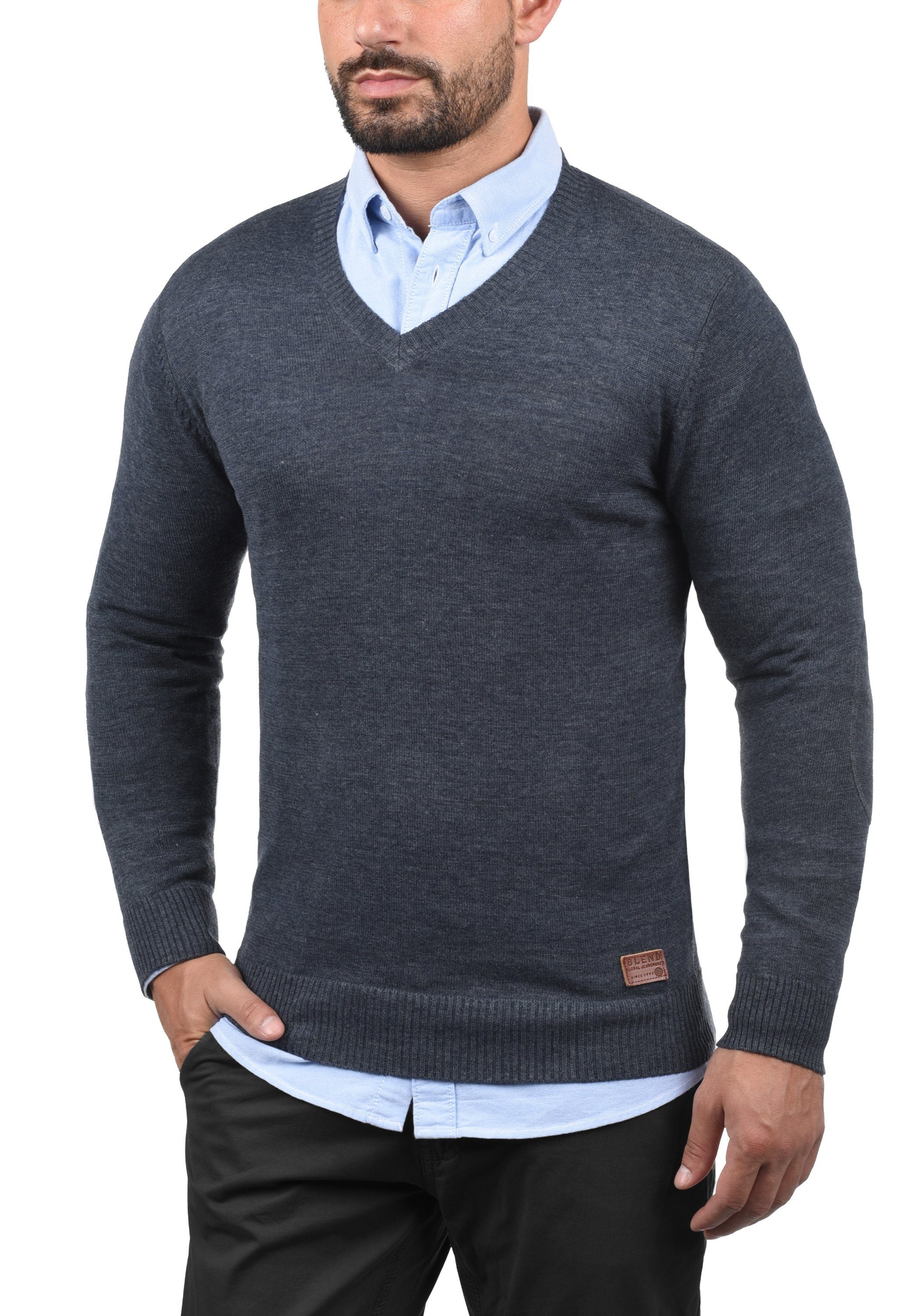 Blend Strickpullover BHLasse Feinstrickpullover mit aufgestickten Ellenboge günstig online kaufen