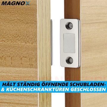 Haftmagnetschnäpper MAGNOX Magnetschnäpper Edelstahl Stark Tür Fenster Türmagnet, MAVURA, (Schnäpper Schnapper magnetisch), Magnetschnapper Möbelmagnet selbstklebend [3 paar]