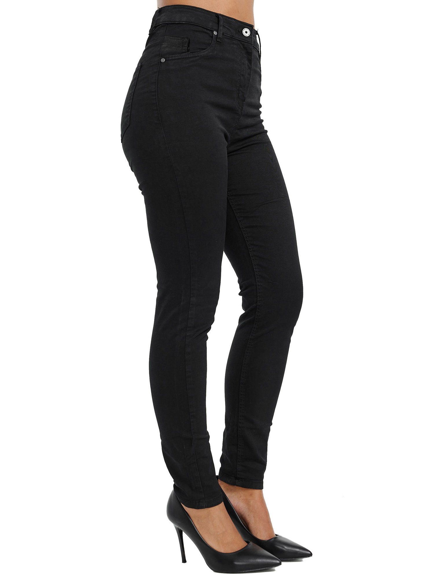 Tazzio Skinny-fit-Jeans F103 Rise Damen schwarz Jeanshose High