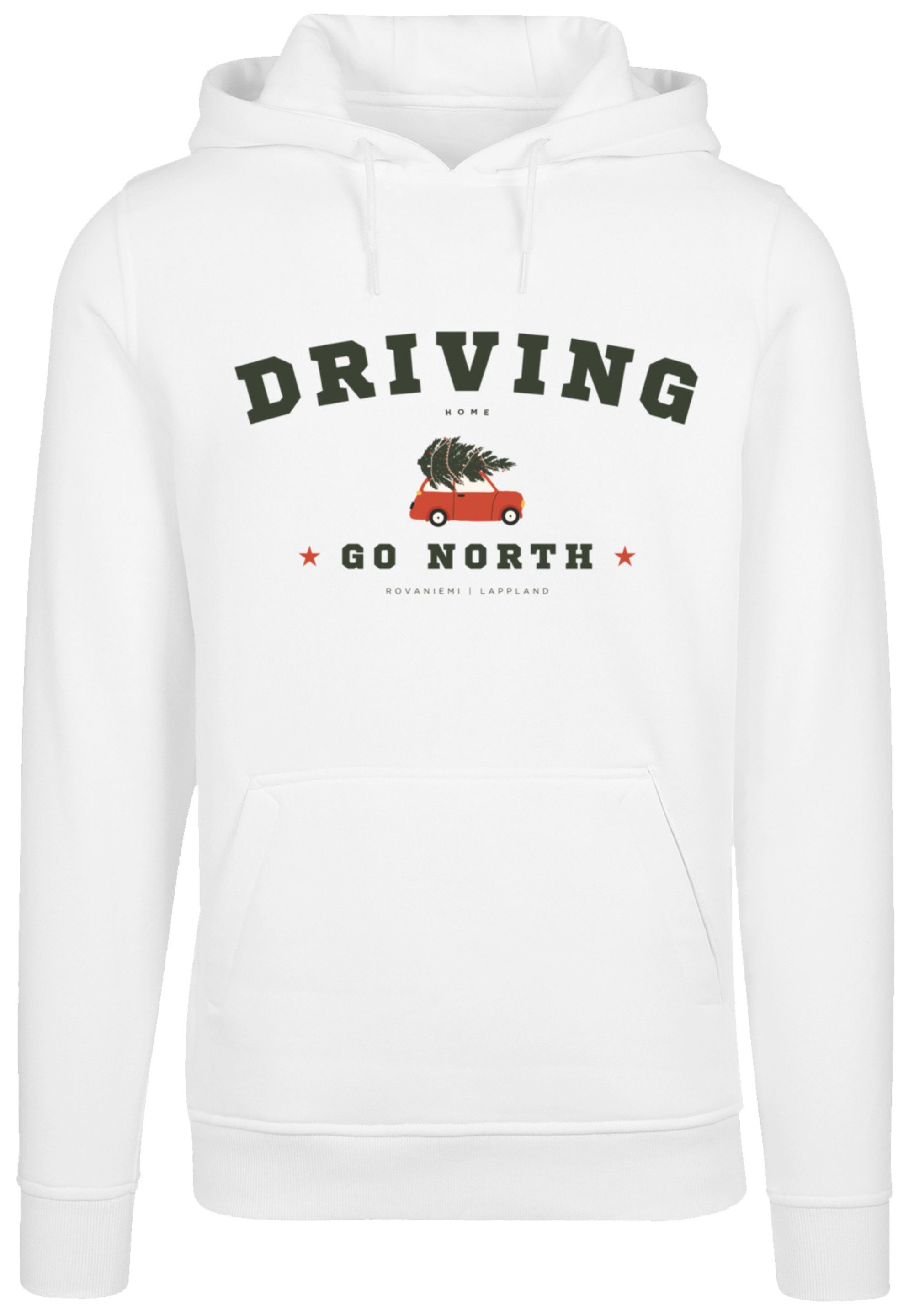 Kapuzenpullover Weihnachten, weiß Logo Weihnachten F4NT4STIC Geschenk, Home Driving