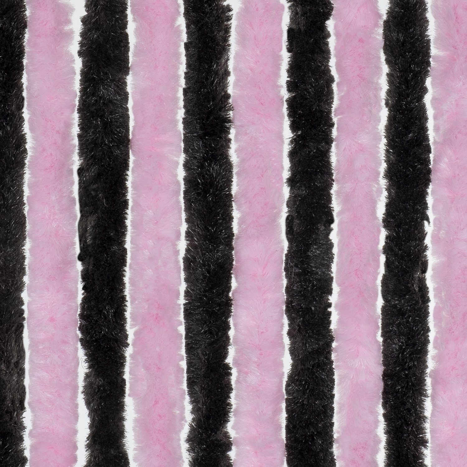 Türvorhang Flauschvorhang 100 x 230 cm pink schwarz, Moritz, Hakenaufhängung (1 St), abdunkelnd, Chenille Vorhänge Camping Türvorhang Wohnwagen Wohnmobil Zubehör