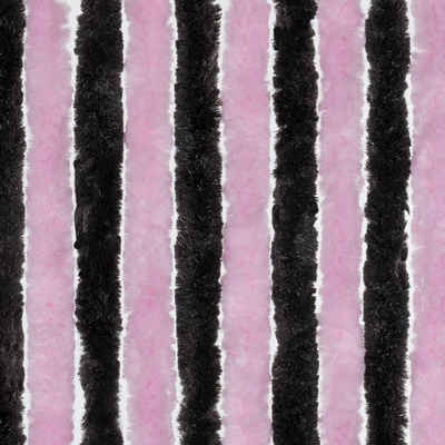 Türvorhang Flauschvorhang 56 x 185 cm pink schwarz, Moritz, Hakenaufhängung (1 St), abdunkelnd