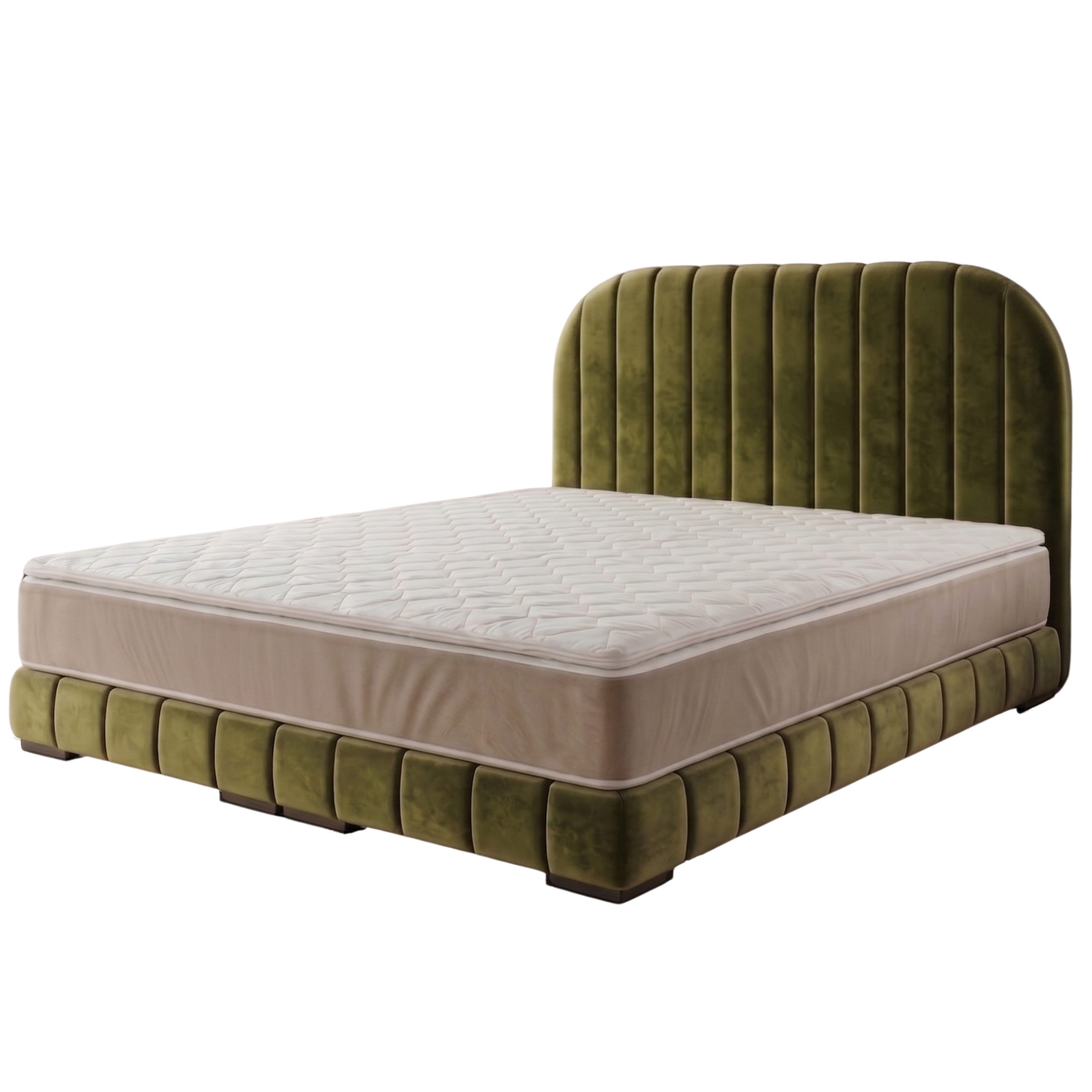 A&J MöbelLand GmbH Polsterbett LEON mit Kopfteil - Stilvolles Bettgestell für Ihr Schlafzimmer (Länge: 209 cm, Höhe Kopfteil: 110 cm, 4 Kopfteil-Varianten, 7 Größen zur Auswahl, Modernes Design, TOP ANGEBOT!, Inklusive Bettgestell), Komplettgestell-Set