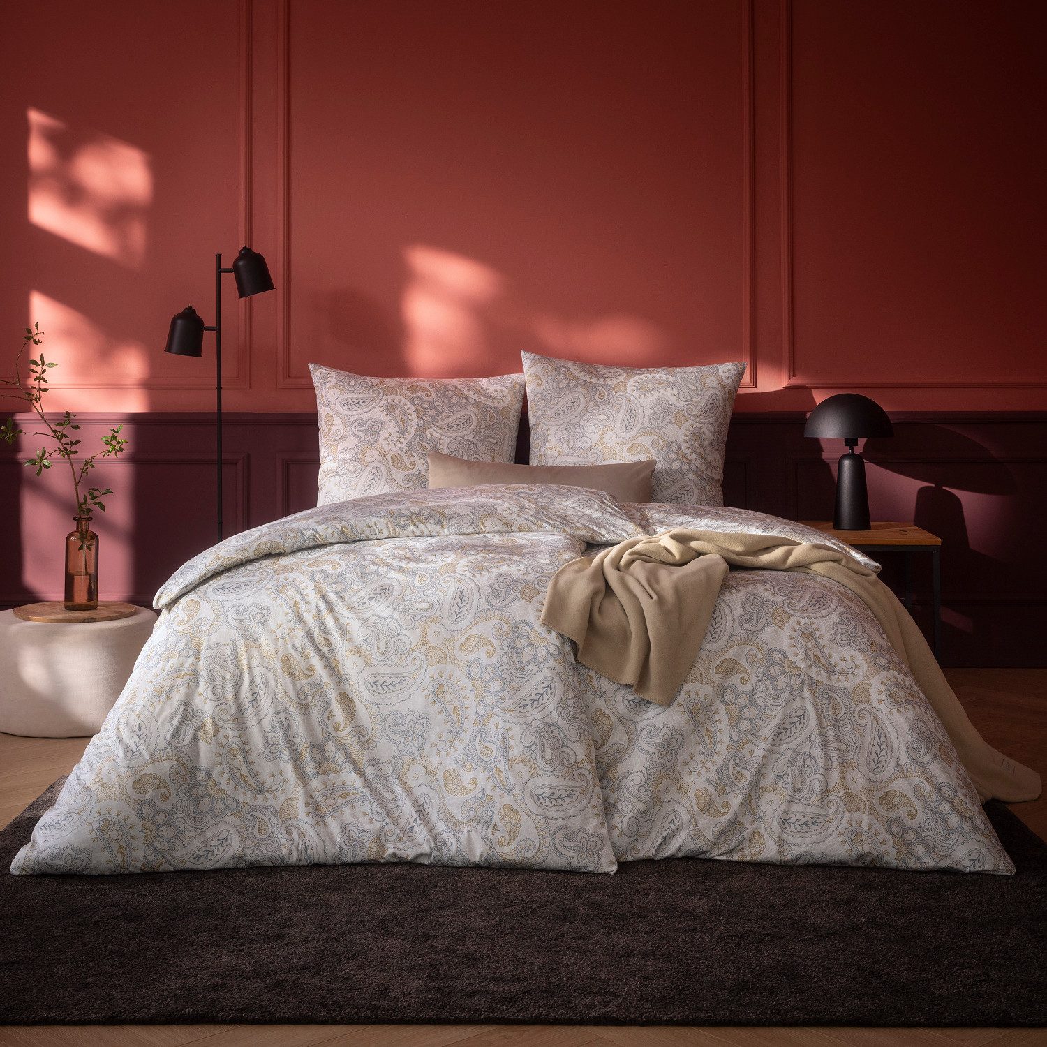 Bettwäsche Estella Interlock Jersey Постільна білизна Ella 6393-202 Paisley 135x200