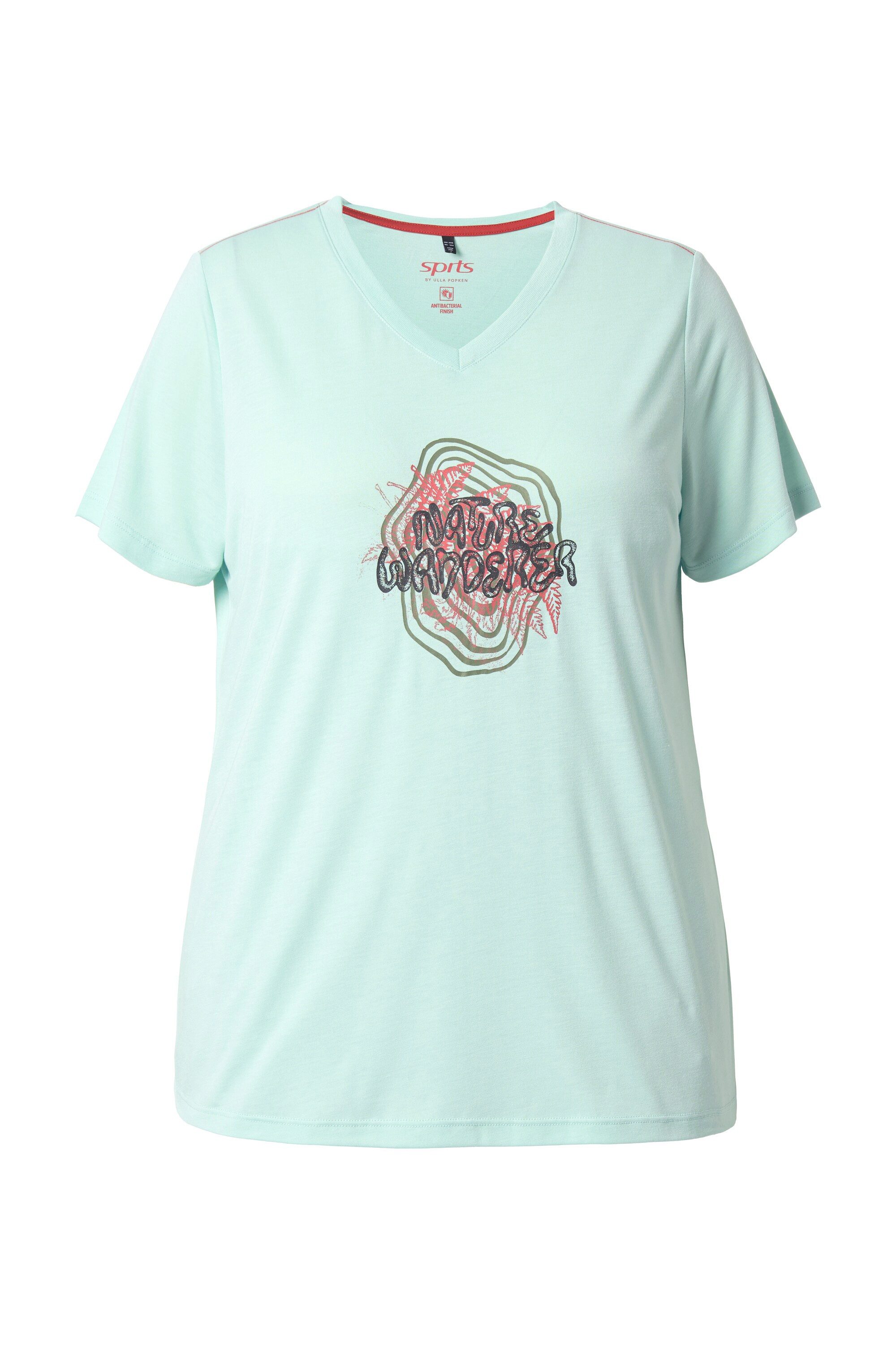 Ulla Popken T-Shirt Funktionsshirt antibakteriell V-Ausschnitt günstig online kaufen