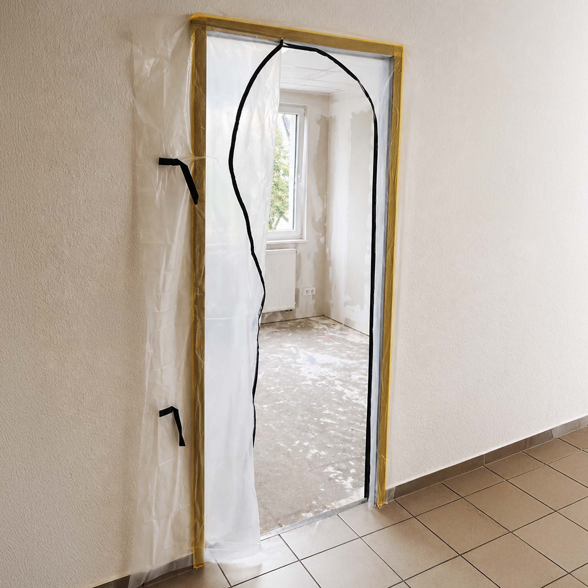 Scorprotect® Staubschutztür Scorprotect® Staubschutztür aus Folie L-Form schwellenlos 220 x 120 cm