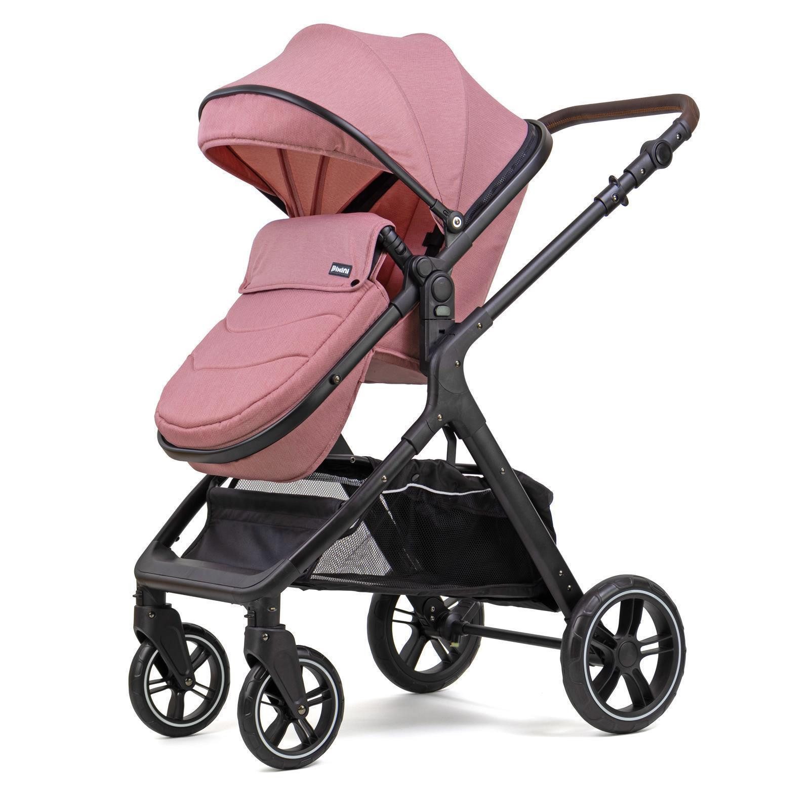 Pixini Kombi-Kinderwagen Pixini Nelio Kinderwagen 3in1 Set, Feststellbremse,Sicherheitsbügel abnehmbar, verstellbare Rückenlehne