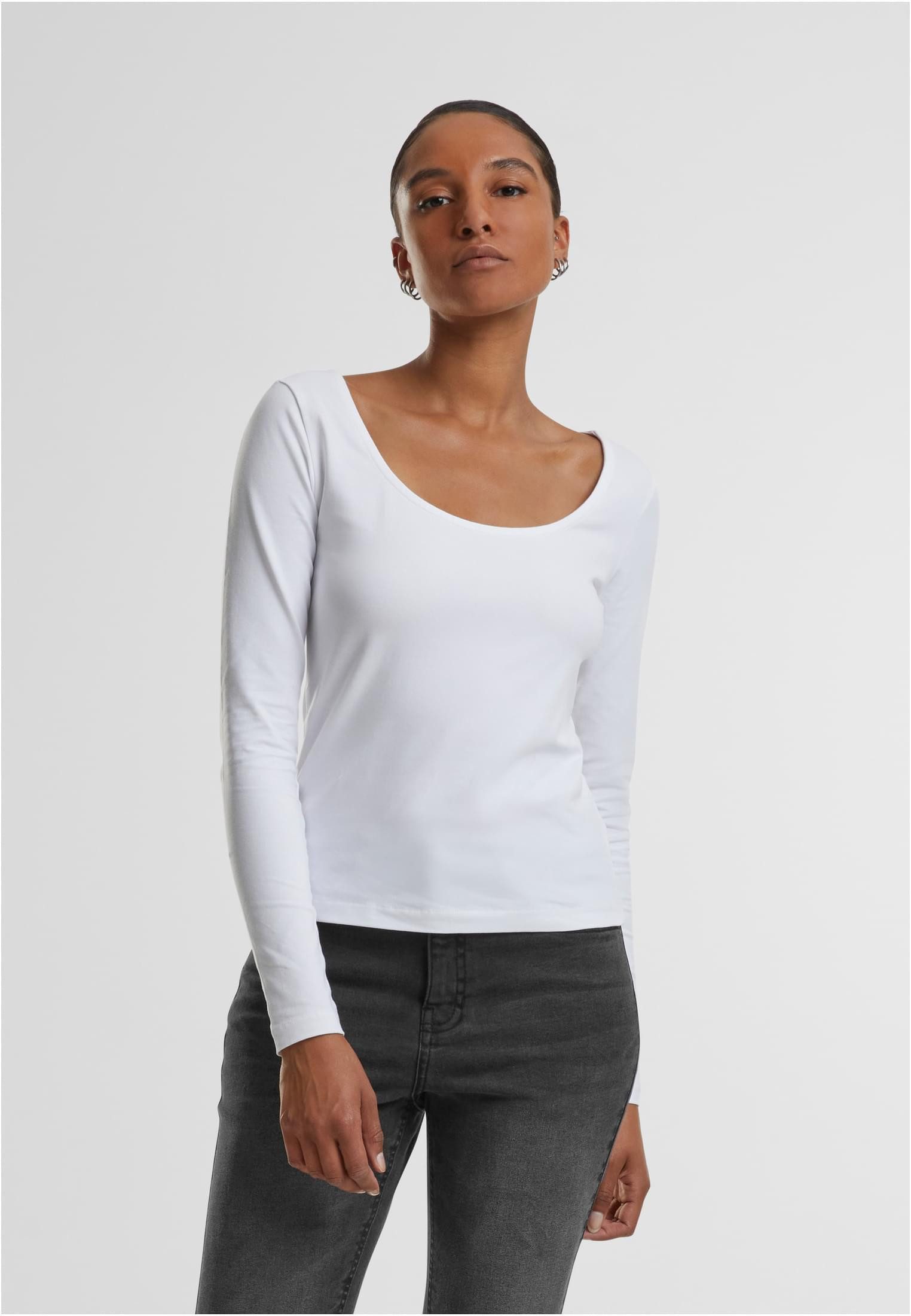 Longsleeve Ladies Wide Neck Longsleeve Damen Langarm-Shirt