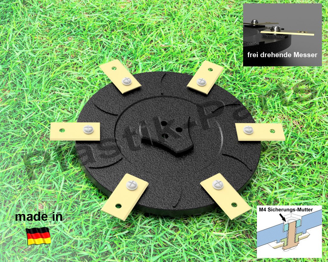 Thumbnail - Plastik Parts Mährobotermesser Messerscheibe 6 Klingen Messerteller Bosch Indego XS S M 400 500 700