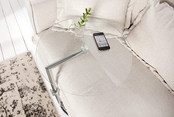riess-ambiente Beistelltisch EFFECT 45cm transparent / silber, Wohnzimmer · Glas · Metall · Schlafzimmer · Modern Design