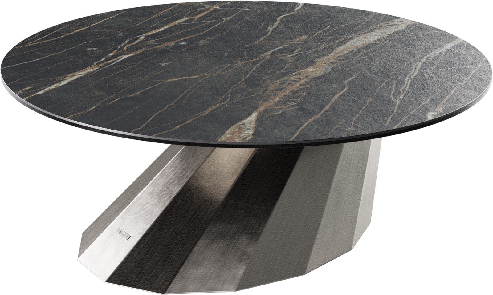 DELIFE Couchtisch Edge, Rund 90x90 cm günstig online kaufen