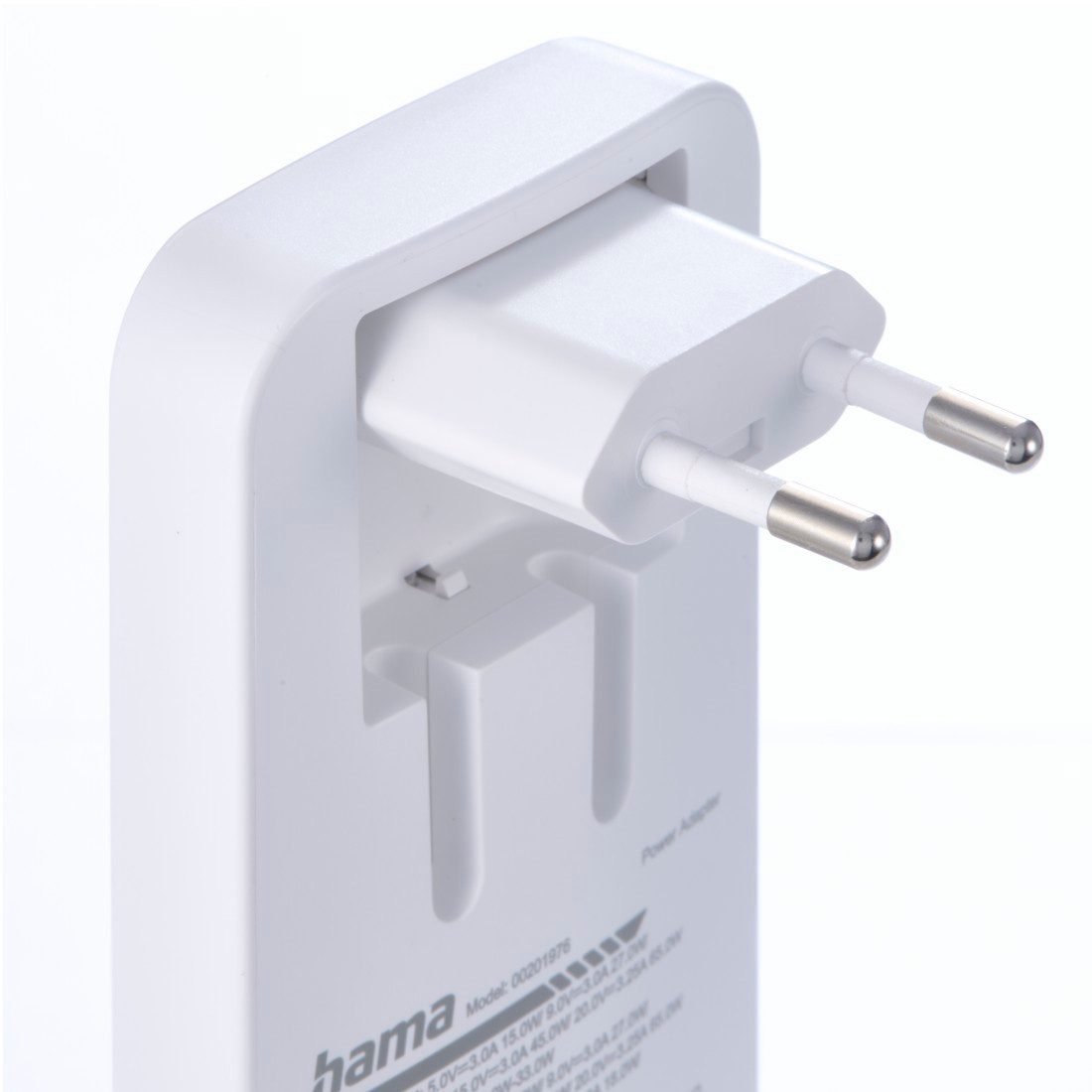 Hama Schnellladegerät mehrfach (GaN, 2x USB-C, 1x USB-A, flach, PD/QC, 65W) Schnelllade-Gerät – Bild 5 von 5