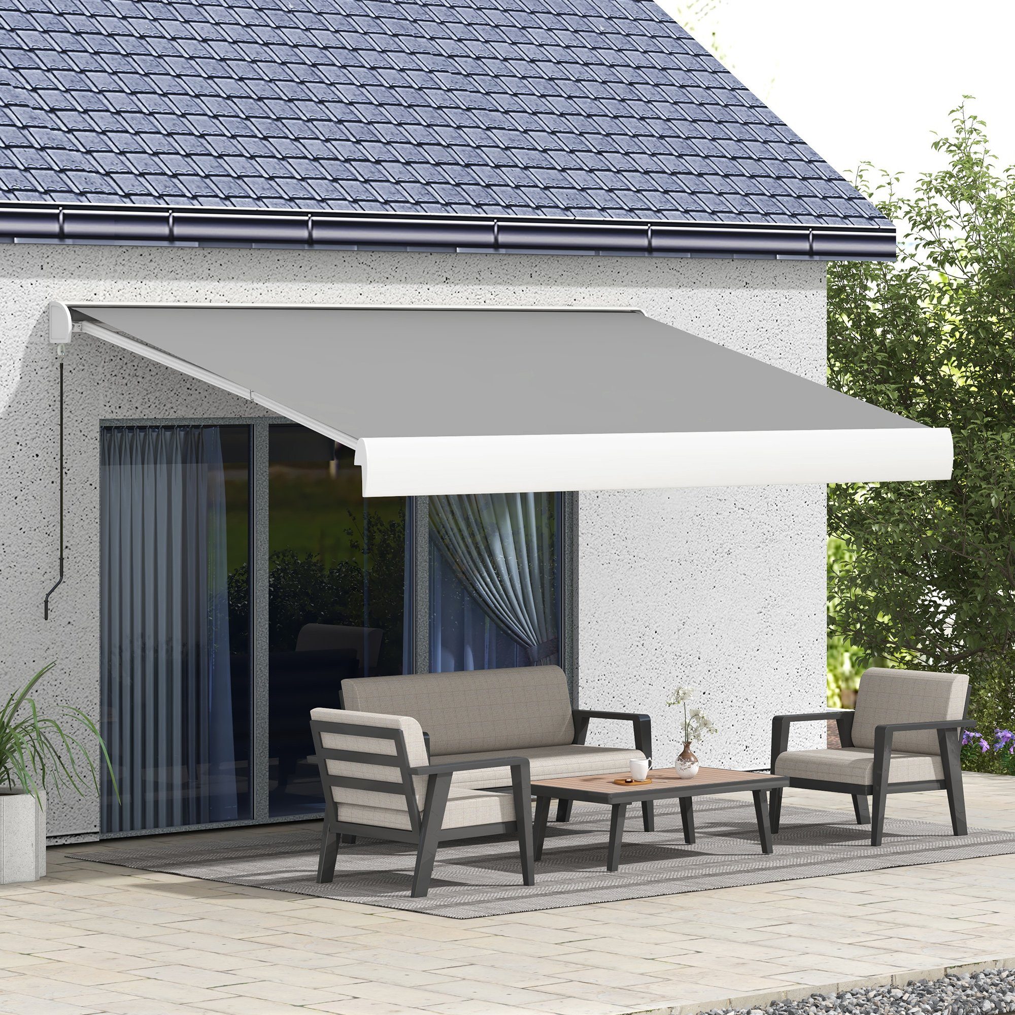 Outsunny Markise 4m Elektrische Markise mit günstig online kaufen