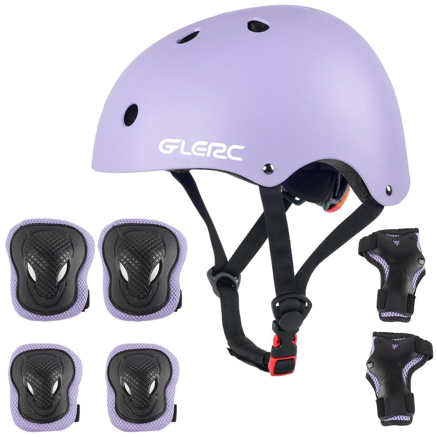 LuxusKollektion Kinderfahrradhelm Kinder Helm & Protektoren Set Violett S