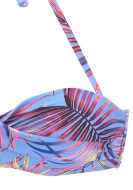 LASCANA Bügel-Bandeau-Bikini-Top Breese, im tropischen Design