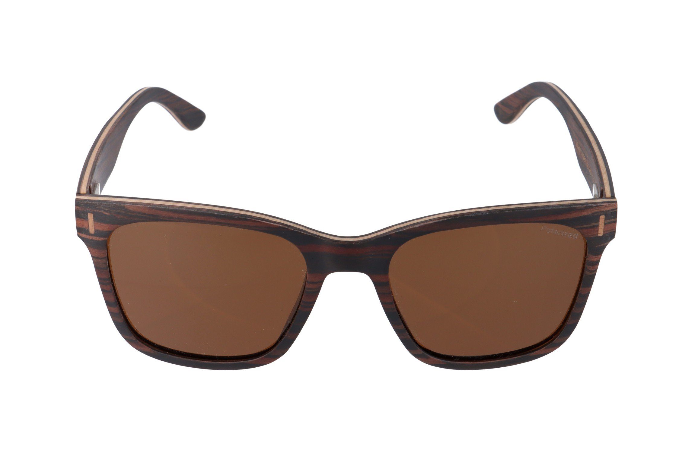 Damen Holzbrille Gamswild G15 braun, blau braun grau, & Herren Glas in GAMSSTYLE Unisex, WM0011 polarisierte Sonnenbrille Gläser
