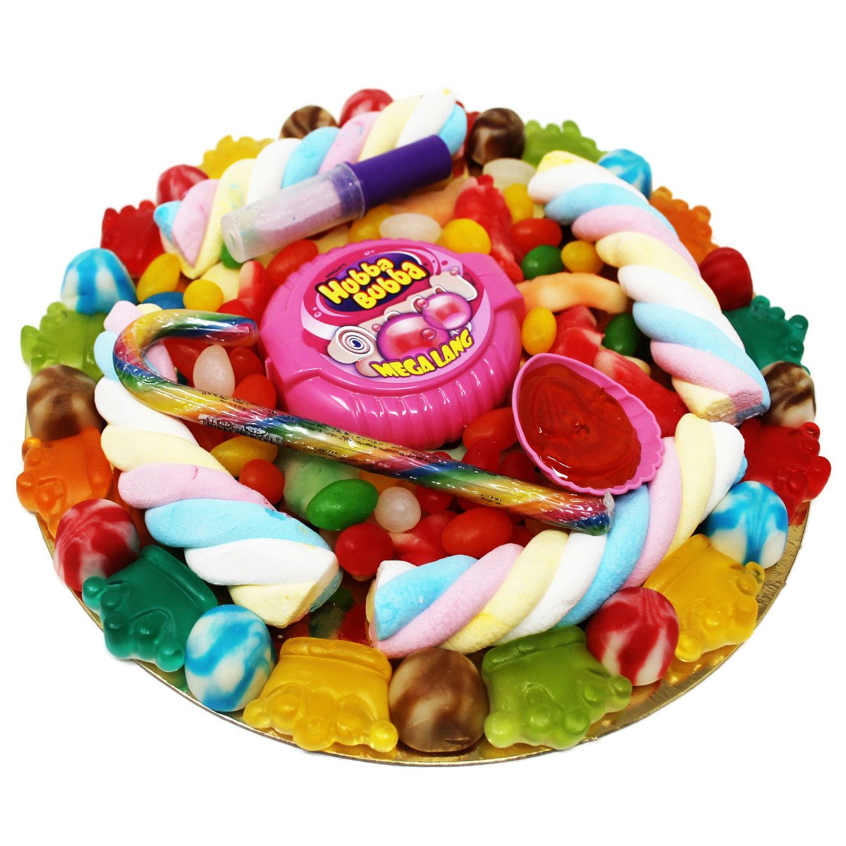 Fruchtgummi Bären & Co. Süßigkeit, Fruchtgummi süße Einschulungspizza für Girly im Pizzakarton 500g