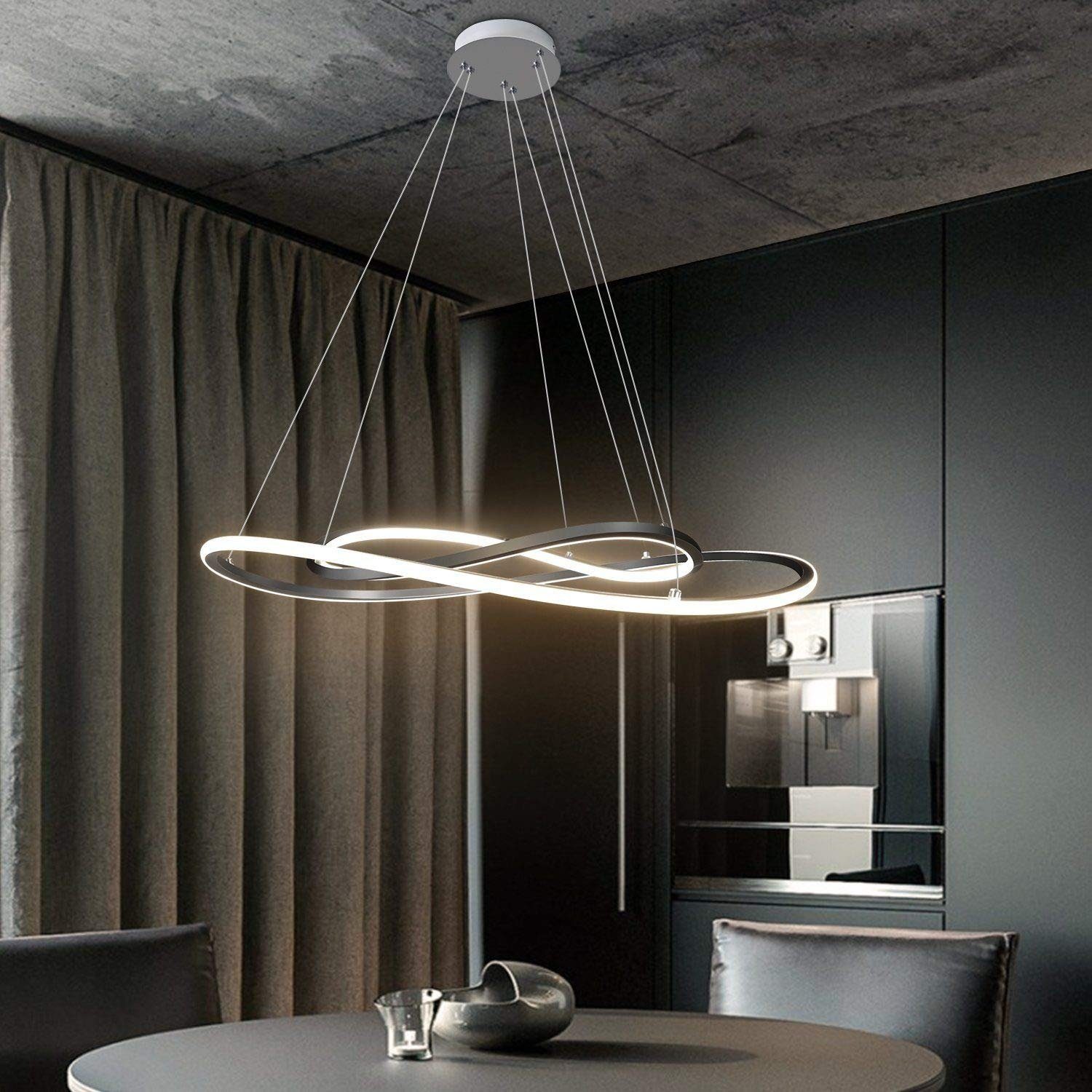Design LED Pendellampe mit Tastdimmer Hänge Leuchte Ess Wohn Schlaf Zimmer Lampe 