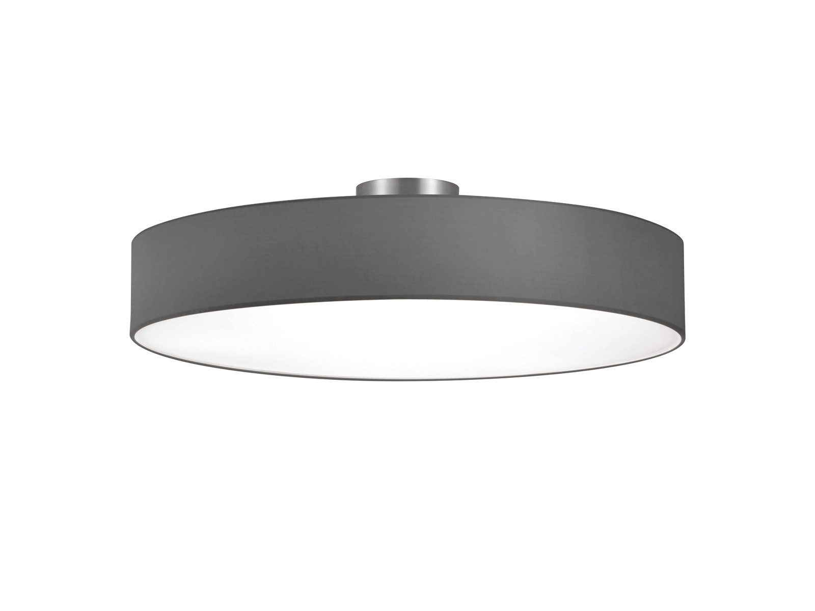 TRIO Leuchten LED Deckenleuchte mit Stoffschirm & Blendschutz Ø 65cm, LED wechselbar, Warmweiß, große Designklassiker Deckenlampe Stoff Lampenschirm mit Leuchtmitteln