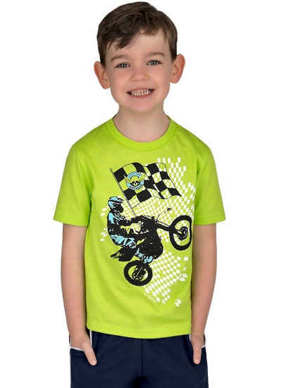 Trigema T-Shirt TRIGEMA T-Shirt mit lässigem Motocross-Print (1-tlg)