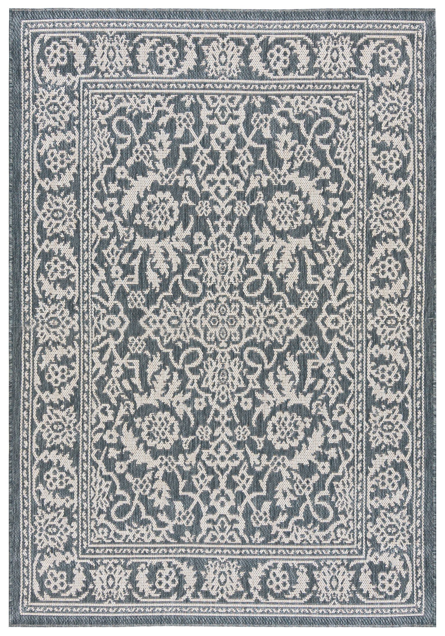 Mazovia Designteppich In-Outdoor-Teppich Vintage Balkon, Terrasse, Patio, Pavillon, 80 x 150 cm, Wasserdicht