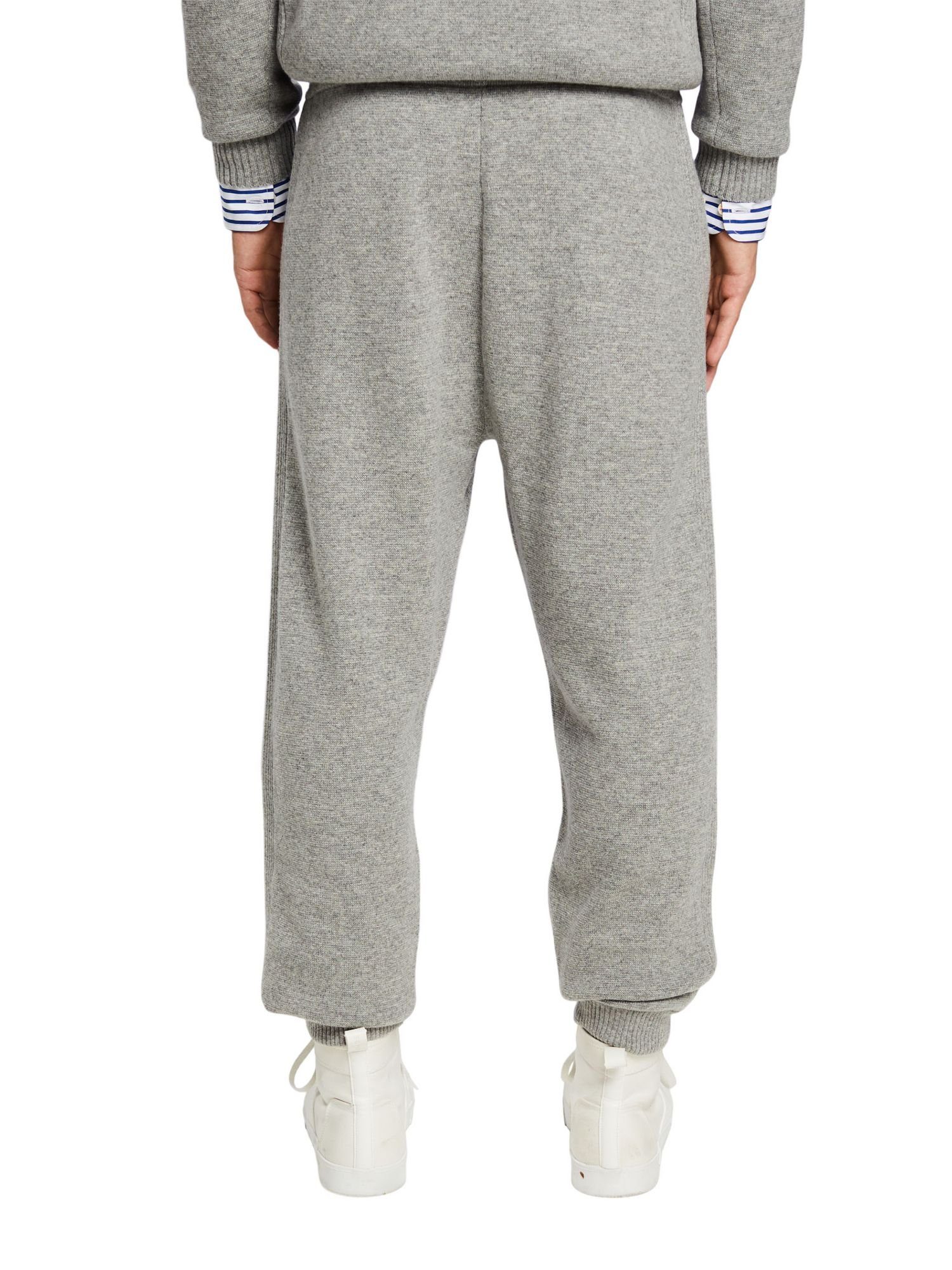 Strick-Jogginghose Kaschmir aus und Esprit GREY Jogginghose Wolle LIGHT Unisex