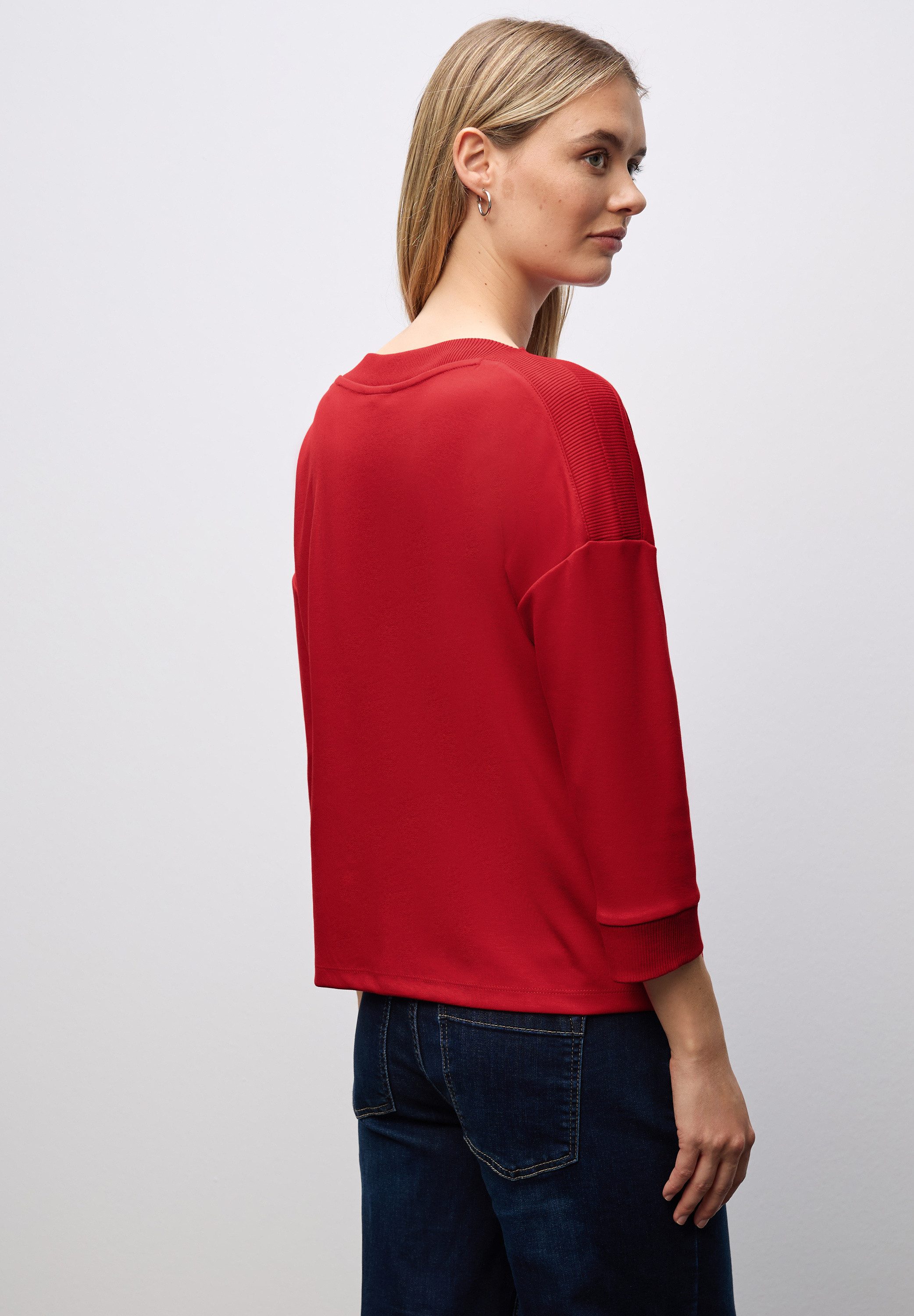 STREET ONE 3/4-Arm-Shirt Strick-Shirt mit U-Boot-Ausschnitt günstig online kaufen