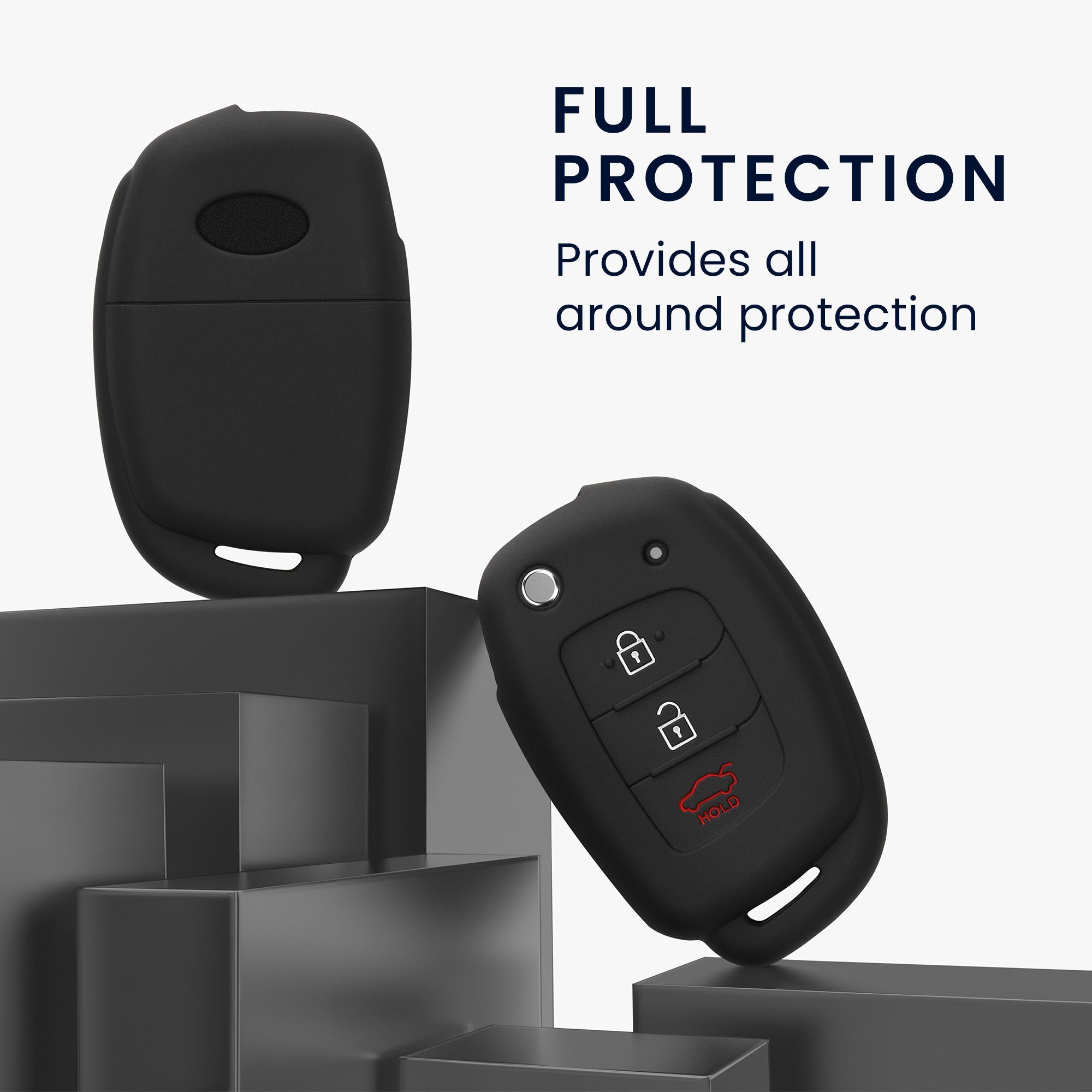 kwmobile Schlüsseltasche Autoschlüssel Silikon Hülle für Hyundai (1-tlg), Schlüsselhülle Schlüssel Case Cover