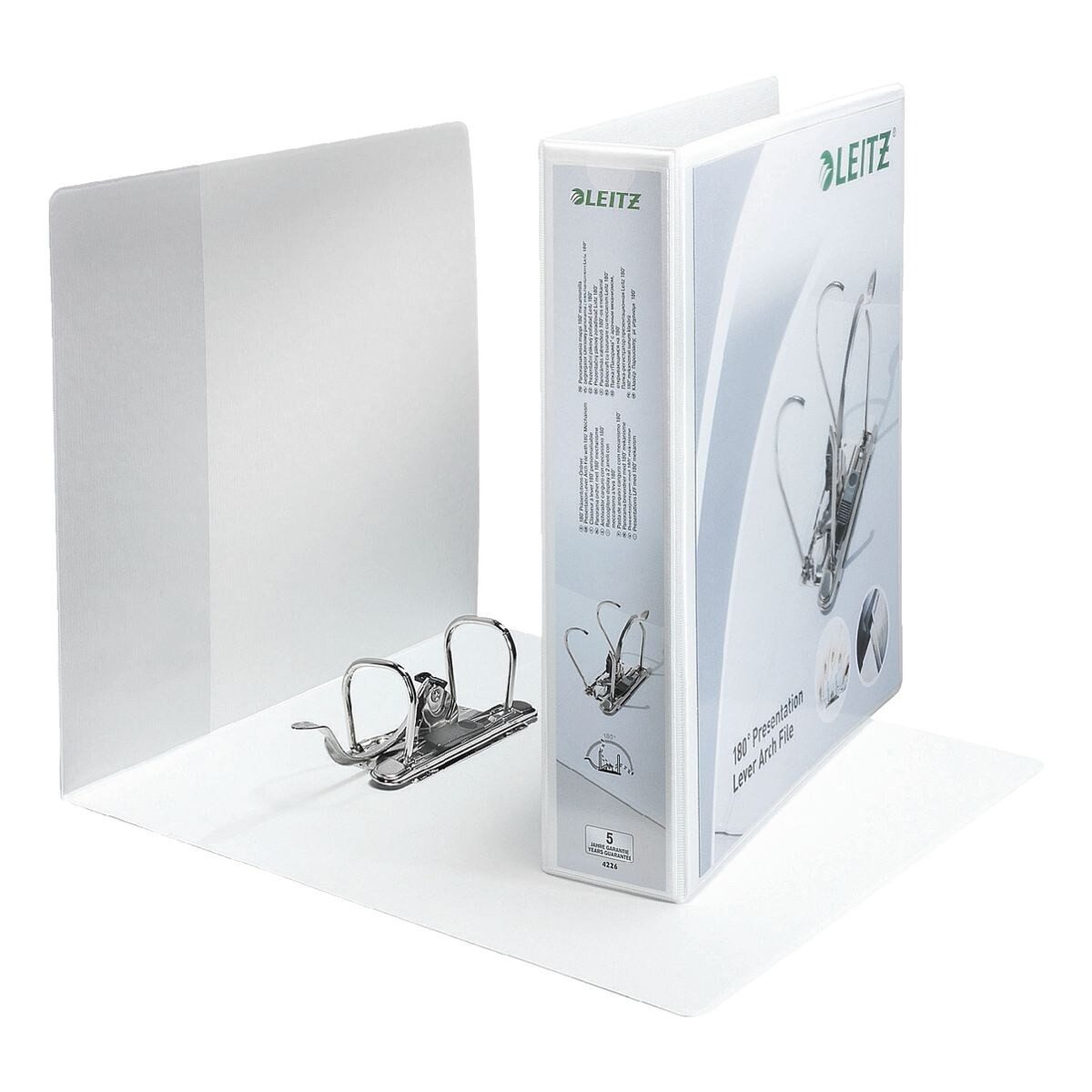 LEITZ Präsentationsordner 180°, Rückenbreite 65 mm, 2 Ringe