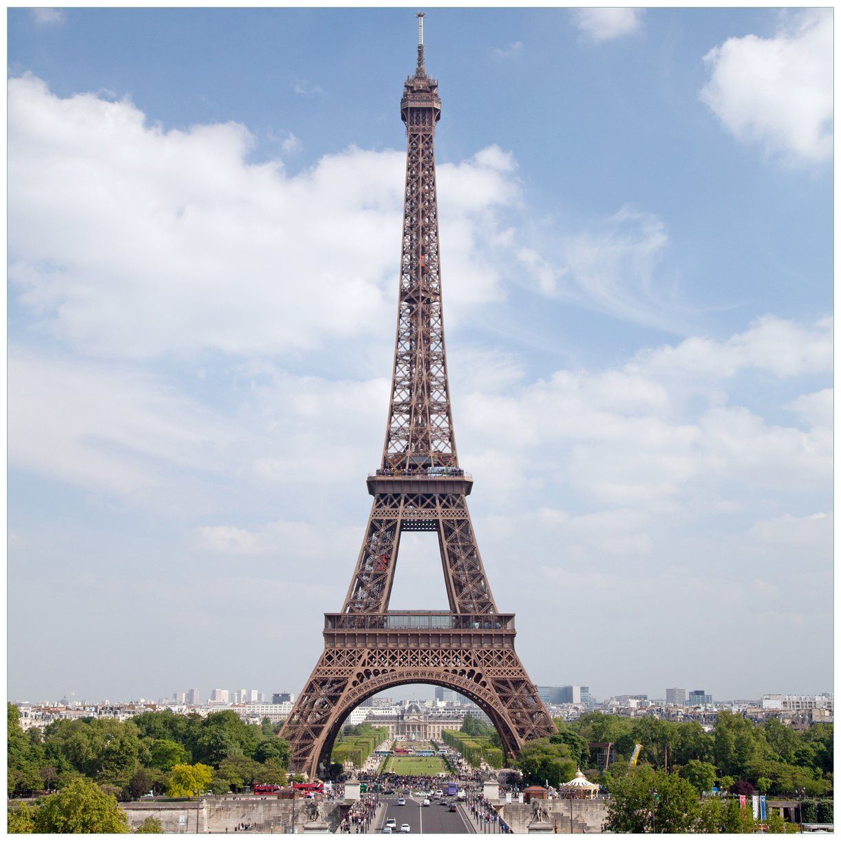 Wallario Tischplatte Eiffelturm in Paris (1 St), für Ikea Lack Tisch geeignet