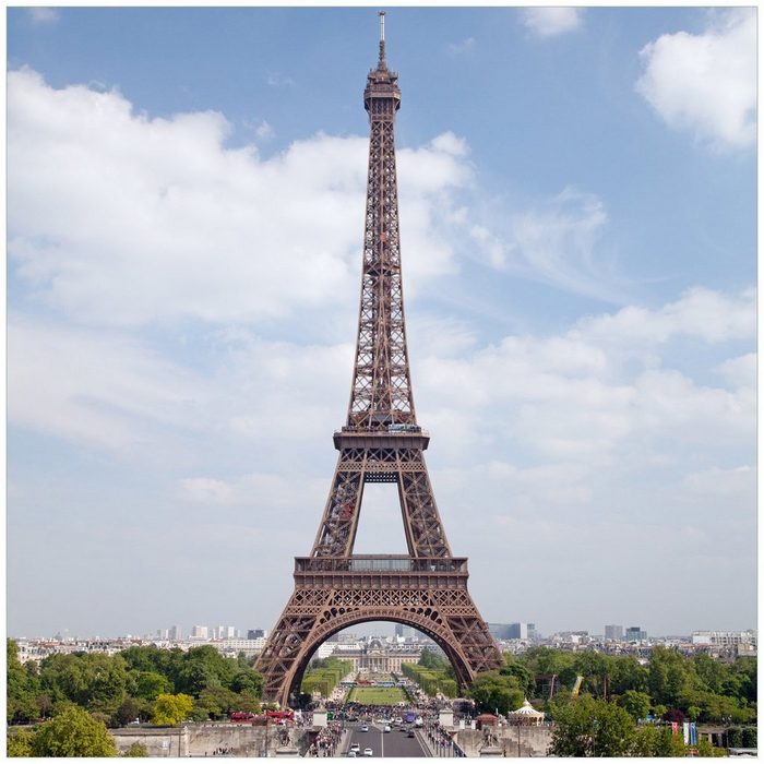 Wallario Tischplatte Eiffelturm in Paris (1 St) für Ikea Lack Tisch geeignet