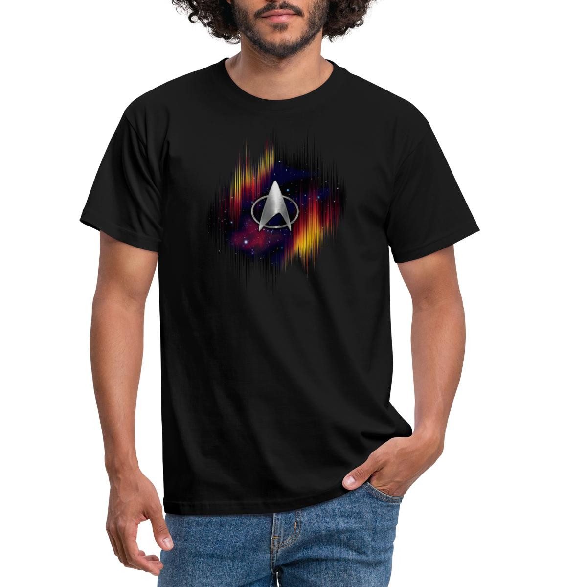 Spreadshirt T-Shirt Star Trek The Next Generation Silber Logo Männer T-Shirt (1-tlg)