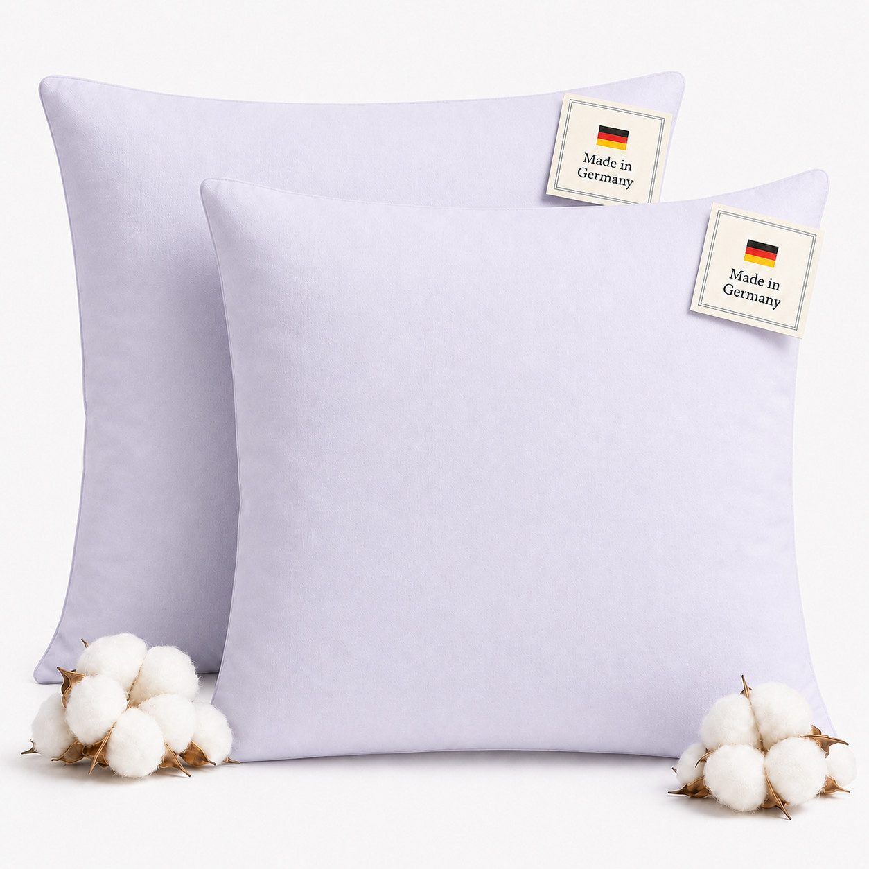 NEXGEN Luxus Baumwollkissen Kopfkissen Hotelkissen Schlafkissen Hotelqualität, Made in Germany, Füllung: Premium-Microfaser, Bezug: Baumwolle, Seitenschläfer, Bauchschläfer, Rückenschläfer, Spar-Set, Hergestellt in Deutschland, Deluxe Komfort