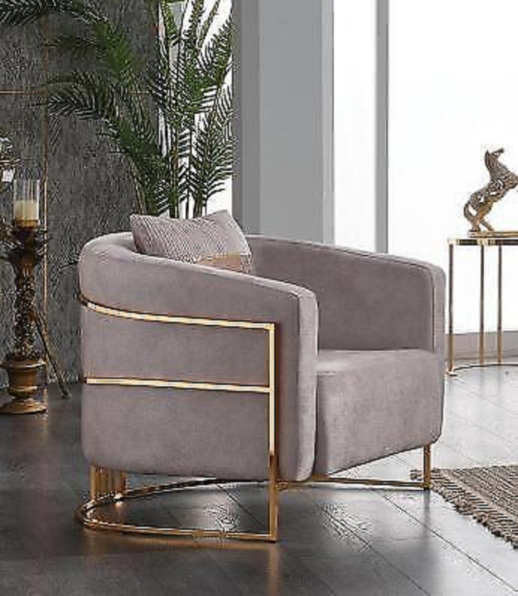 Wohnzimmer-Set + JVmoebel Sessel), in Couchgarnitur 3 Dreisitzer (2-St., Sofa Made Edle Sessel Europa Textil, Modern Sitzer Wohnzimmer