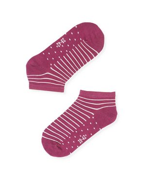 FUNDMATE Sneakersocken ROSI (Box, 5-Paar) Füßlinge Damen Weiß/Rosa, kurze Socken, 4 € Spende pro Kauf