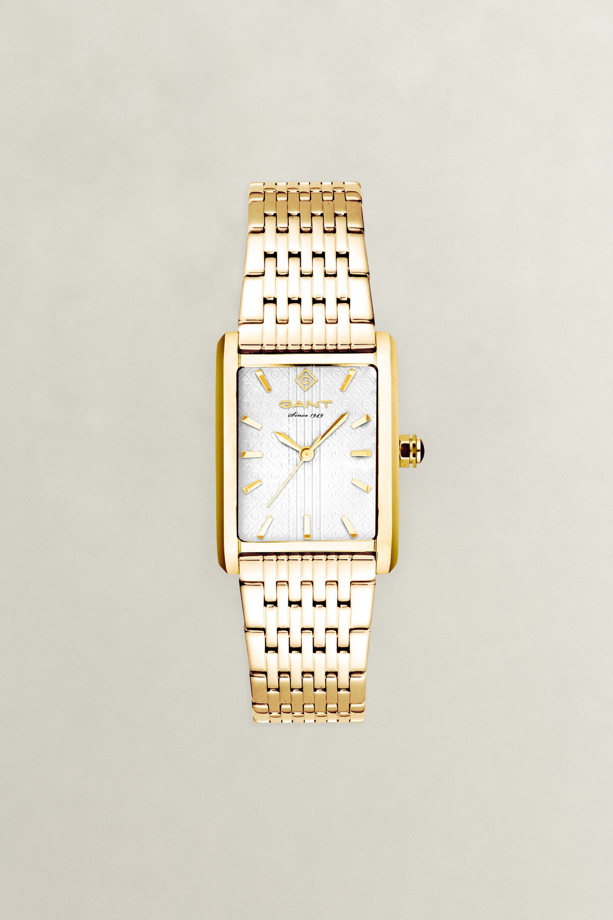 Gant Quarzuhr Rhode Island G173002, Armbanduhr, Damenuhr, Edelstahlarmband, analog