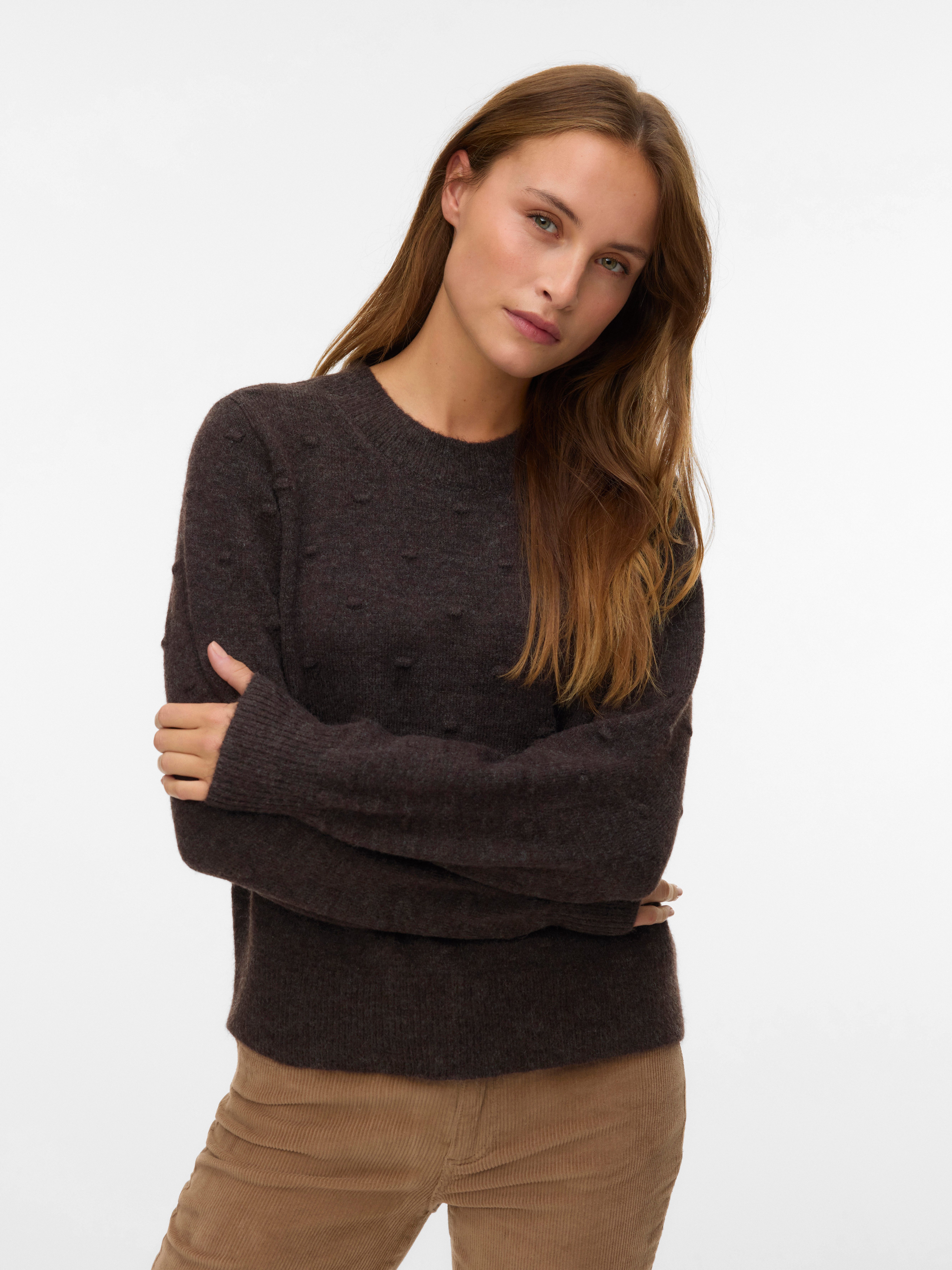 Vero Moda Rundhalspullover VMFRANCESCA LS O-NECK günstig online kaufen
