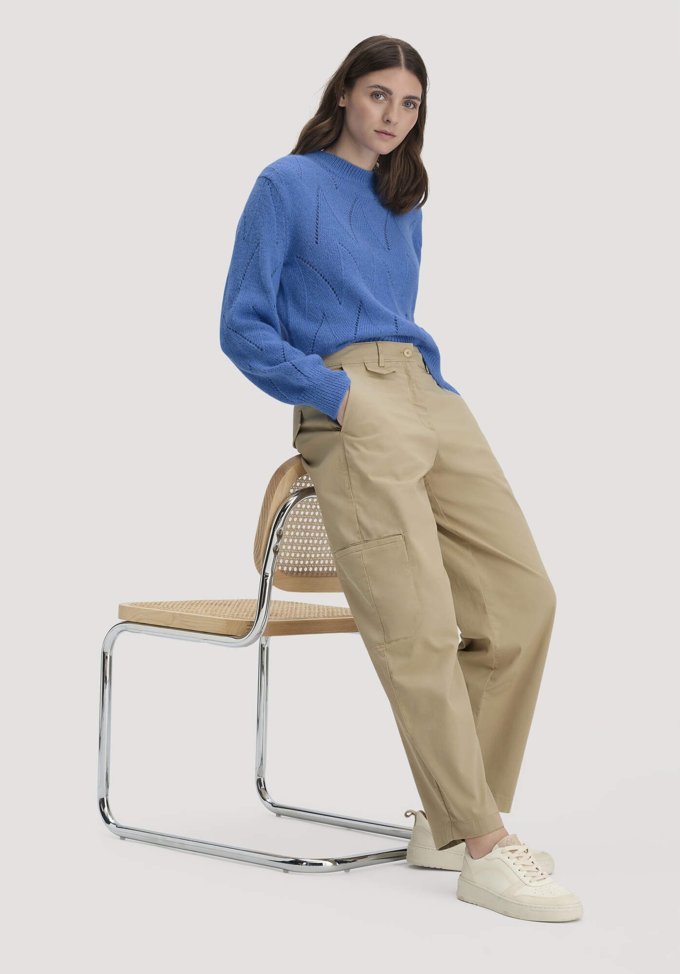 Hessnatur Stoffhose Soft Utilty Cargo Relaxed aus Bio-Baumwolle (1-tlg)
