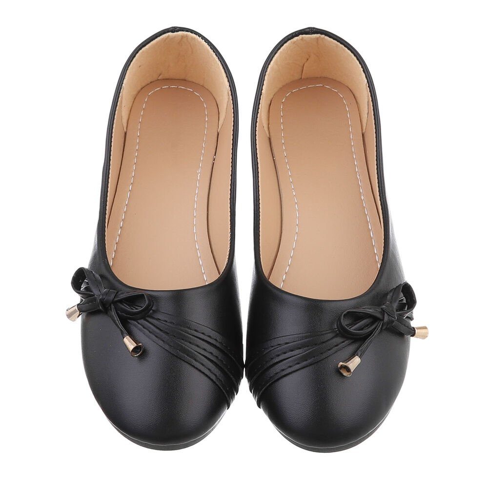 Ital-Design Damen Freizeit Ballerina (85894121) Blockabsatz Klassische Ballerinas in Schwarz