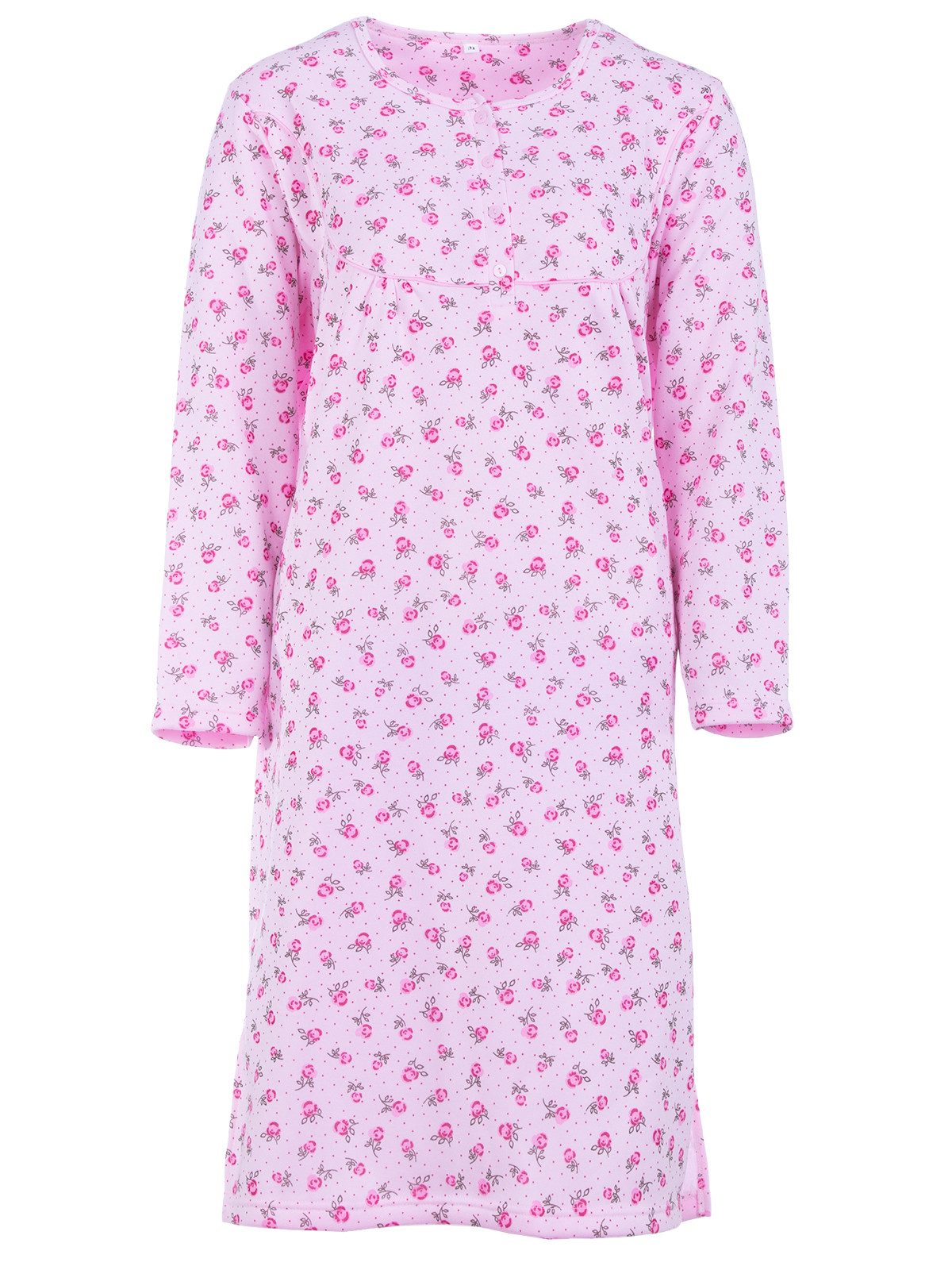Lucky Nachthemd Thermo Nachthemd - Punkte mit Rosen günstig online kaufen