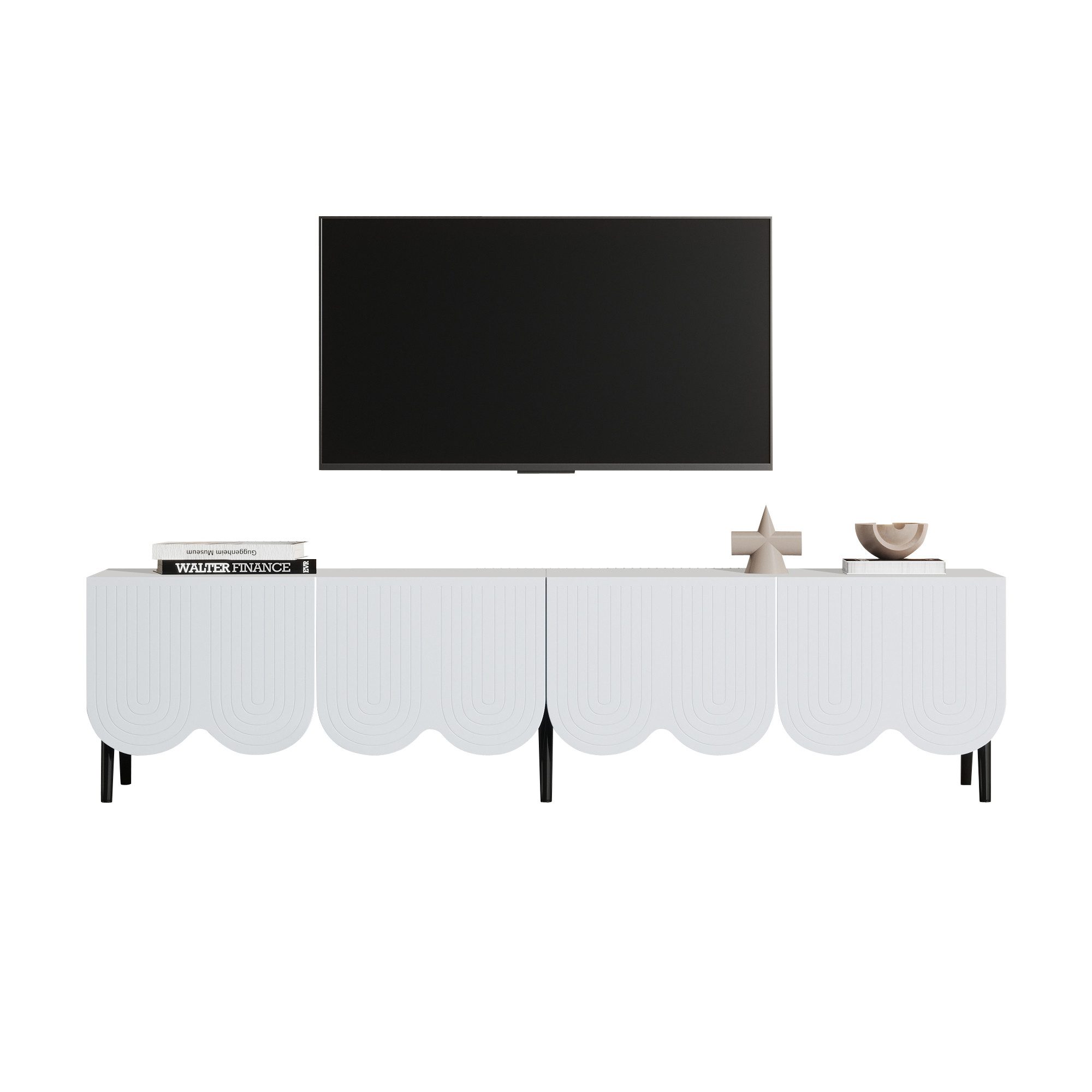 OKWISH Lowboard mit Schwarzes Metallbein (TV-Board, günstig online kaufen