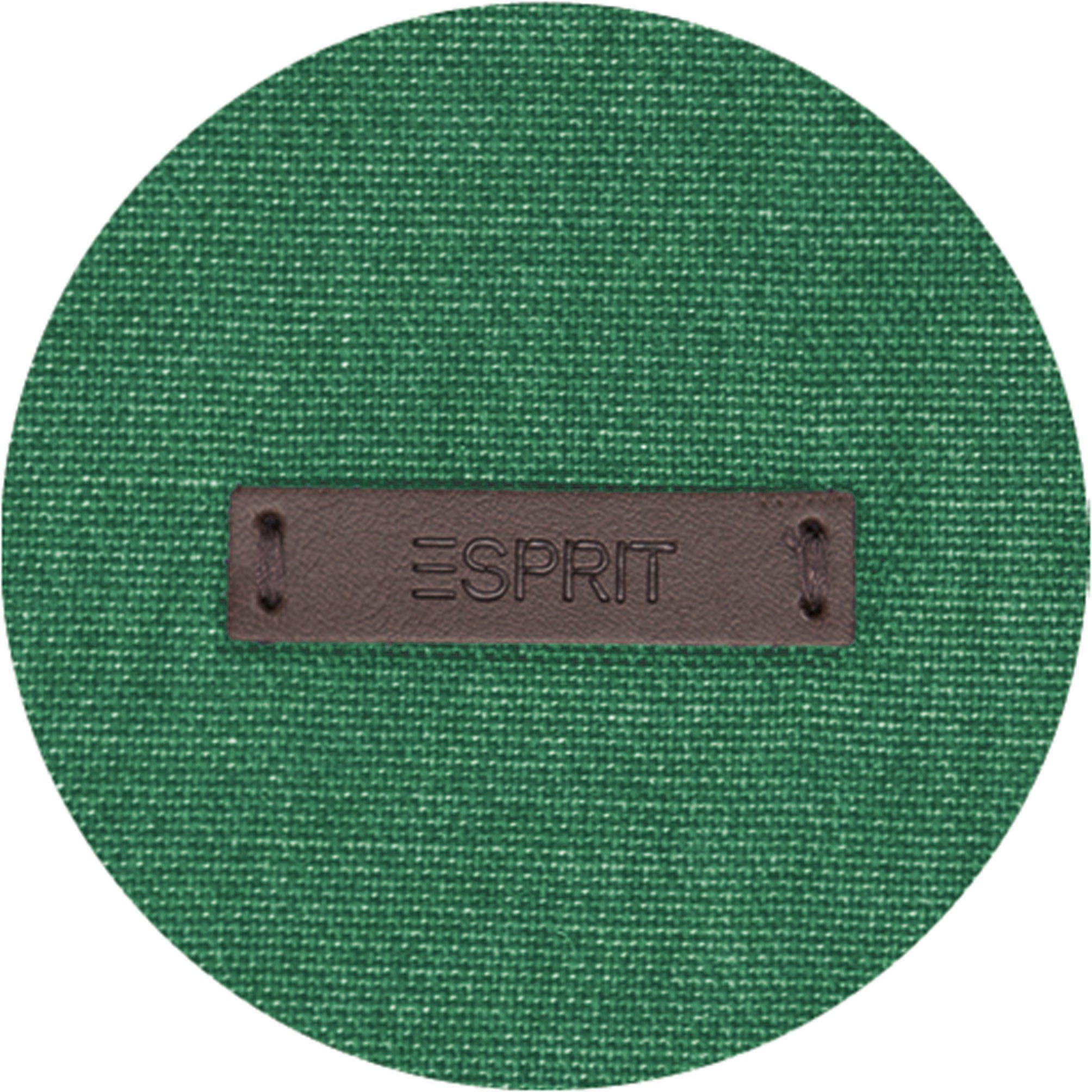 Vorhang Esprit, nachhaltiger (1 Neo, Baumwolle, St), grün/green/dunkelgrün Schlaufen blickdicht, blickdicht verdeckte aus