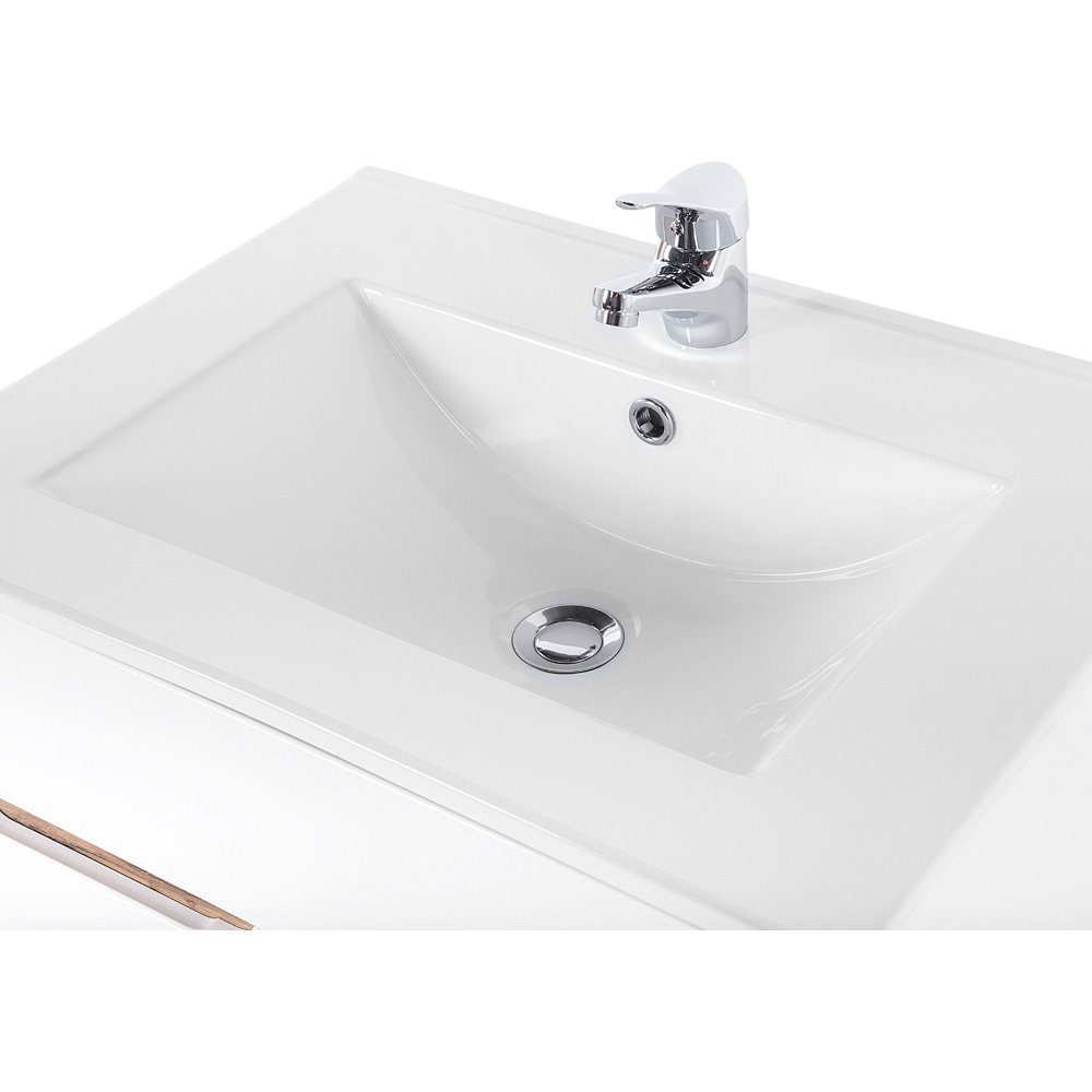 Lomadox Badmöbel-Set LUTON-56, (Spar-Set, 5-St), Hochglanz weiß inkl. 60 cm günstig online kaufen