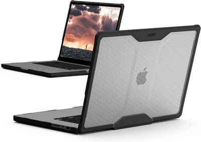 UAG Laptop-Hülle Plyo 35,6 cm (14 Zoll), [MacBook Pro 16 (M1 - 2021) Hülle, Sturz- und stoßfest nach US-Militärstandard, Integrierte Lüftungsschlitze] - ice (transparent)